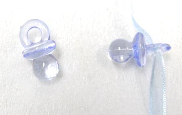 10 биберона от плексиглас в небесносиньо 2,5 cm за парти декорация