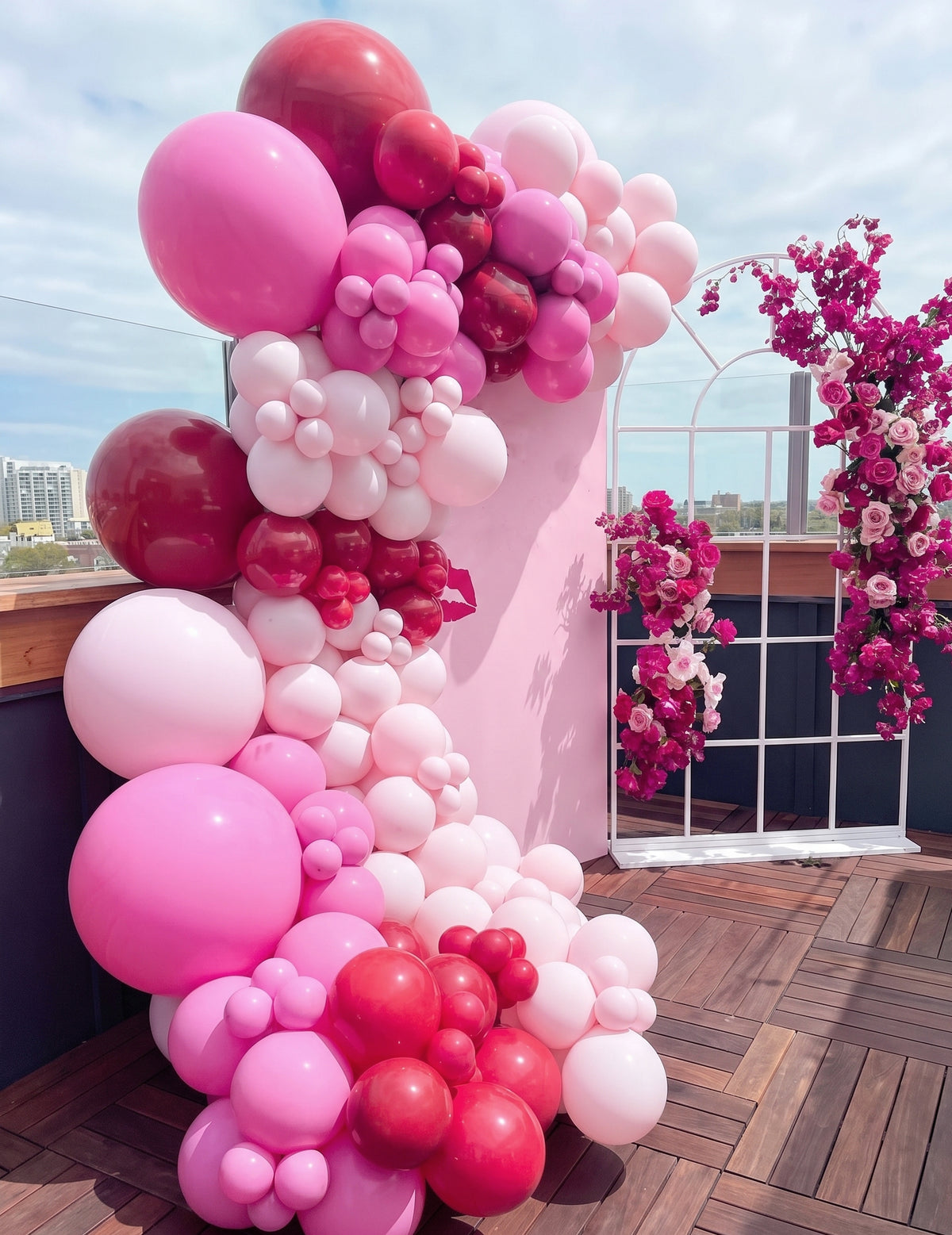 100 Mini ballons latex roses 13 cm