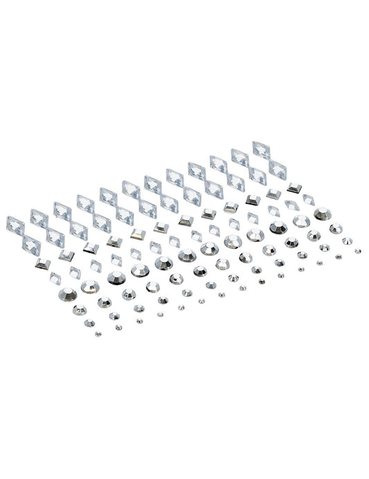 Perles pour visages argentées de formes variées