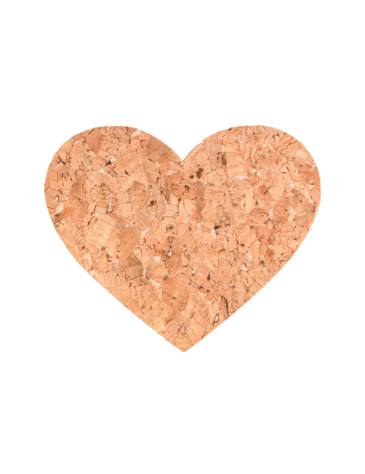 Gros plan sur la texture liège du confettis coeurs mariage rustique