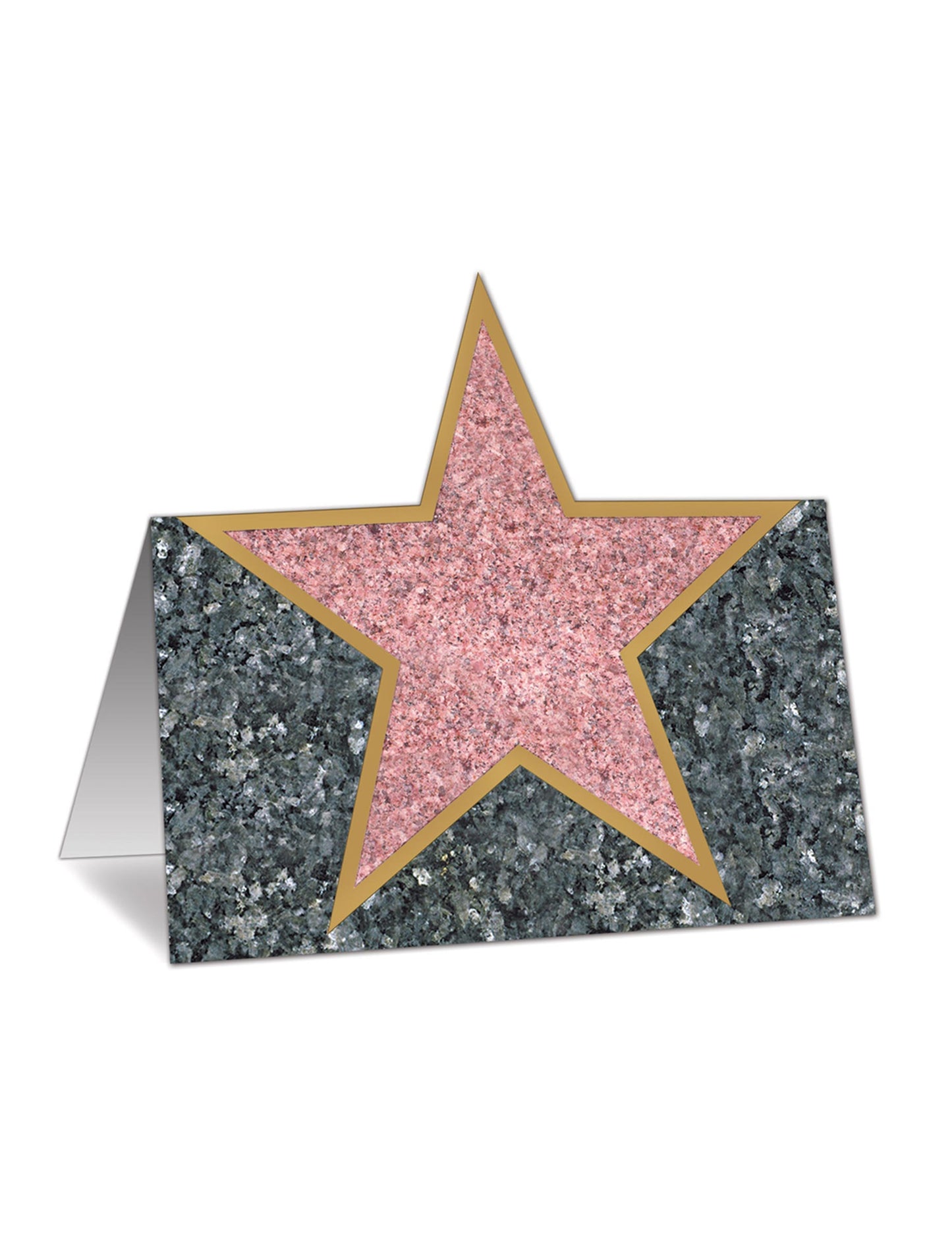 12 сиви холивудски картонени картички за места 11 cm мраморен вид