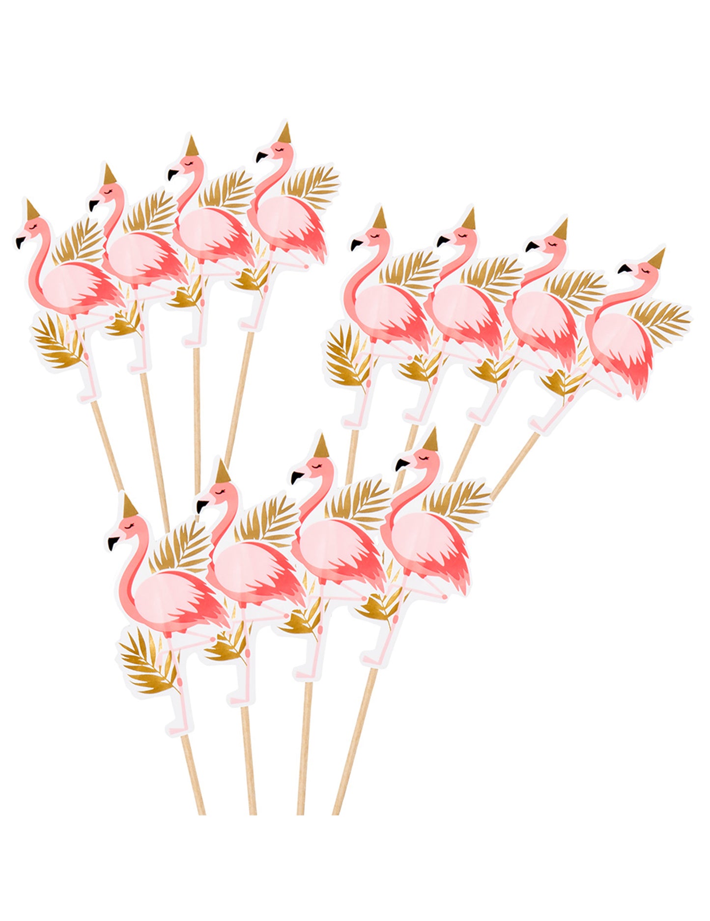 12 фламантни тропически дървени върхове 13 cm