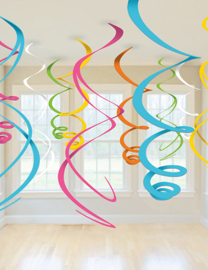 12 многоцветни спираловидни суспензии