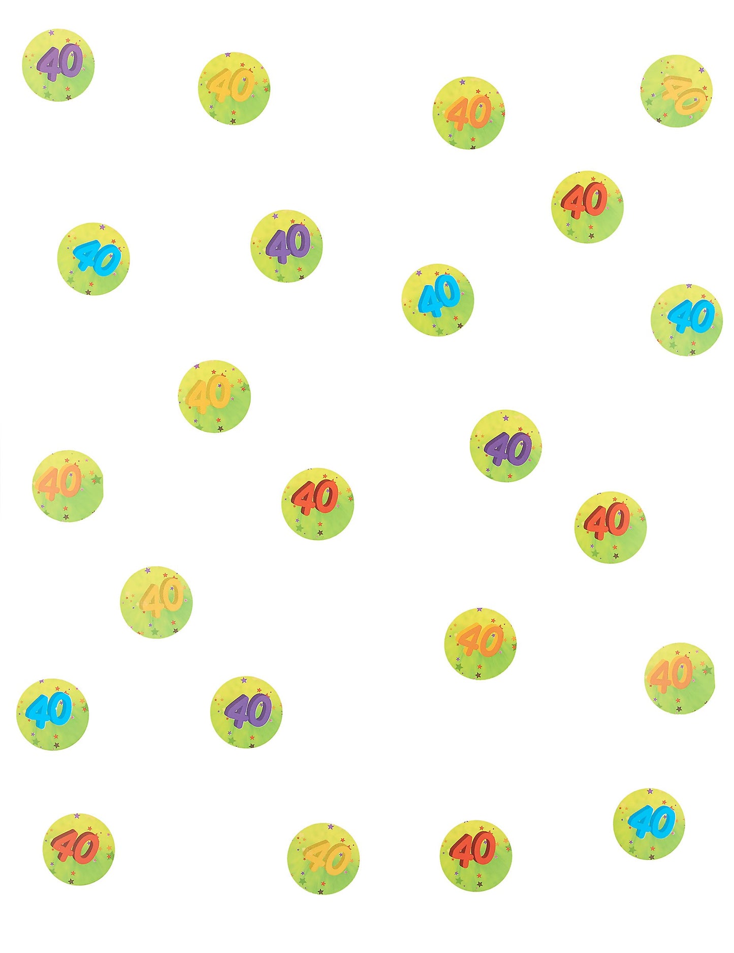 150 Таблица Конфети 40 години