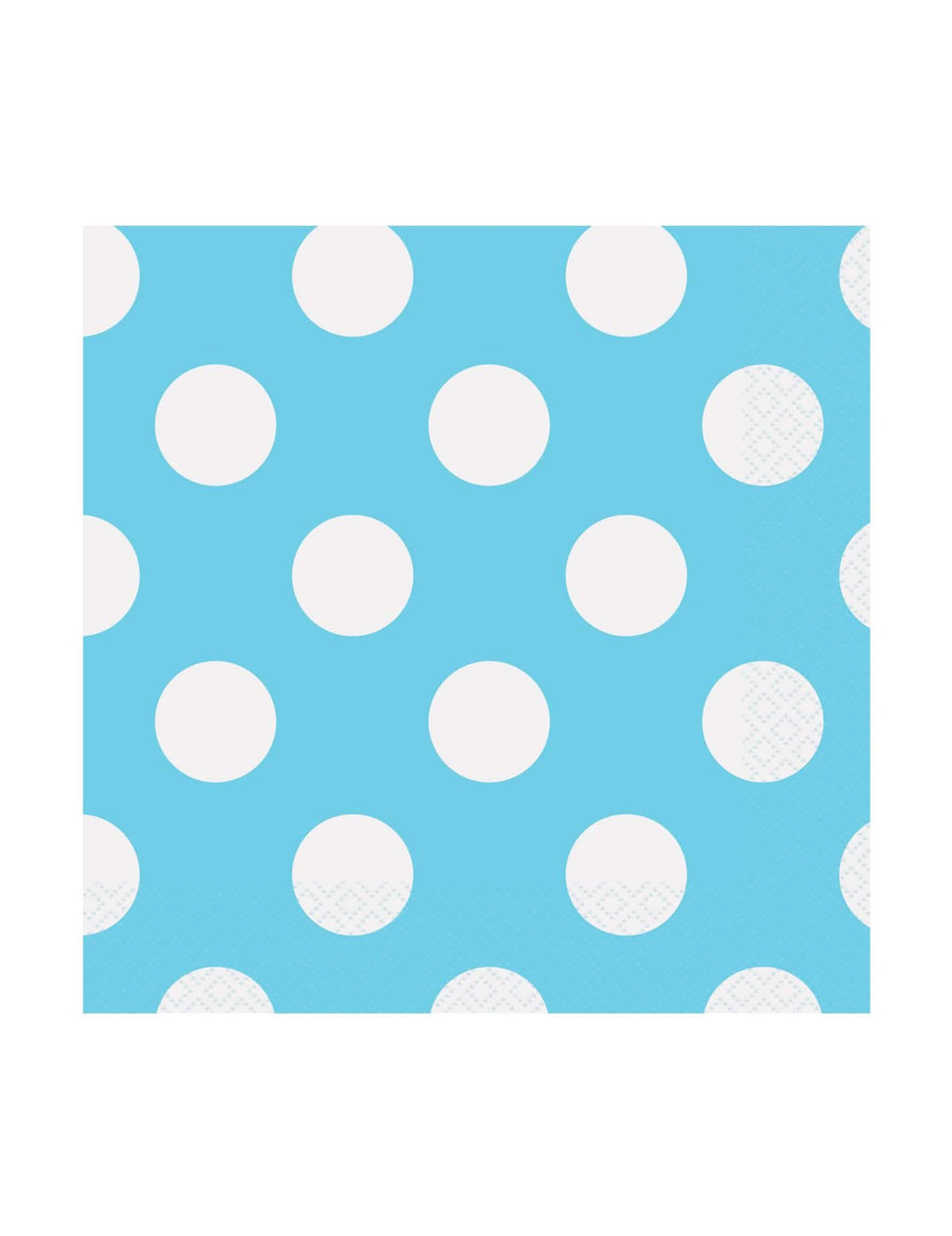Serviettes en papier à pois pour cocktail bleues et blanches
