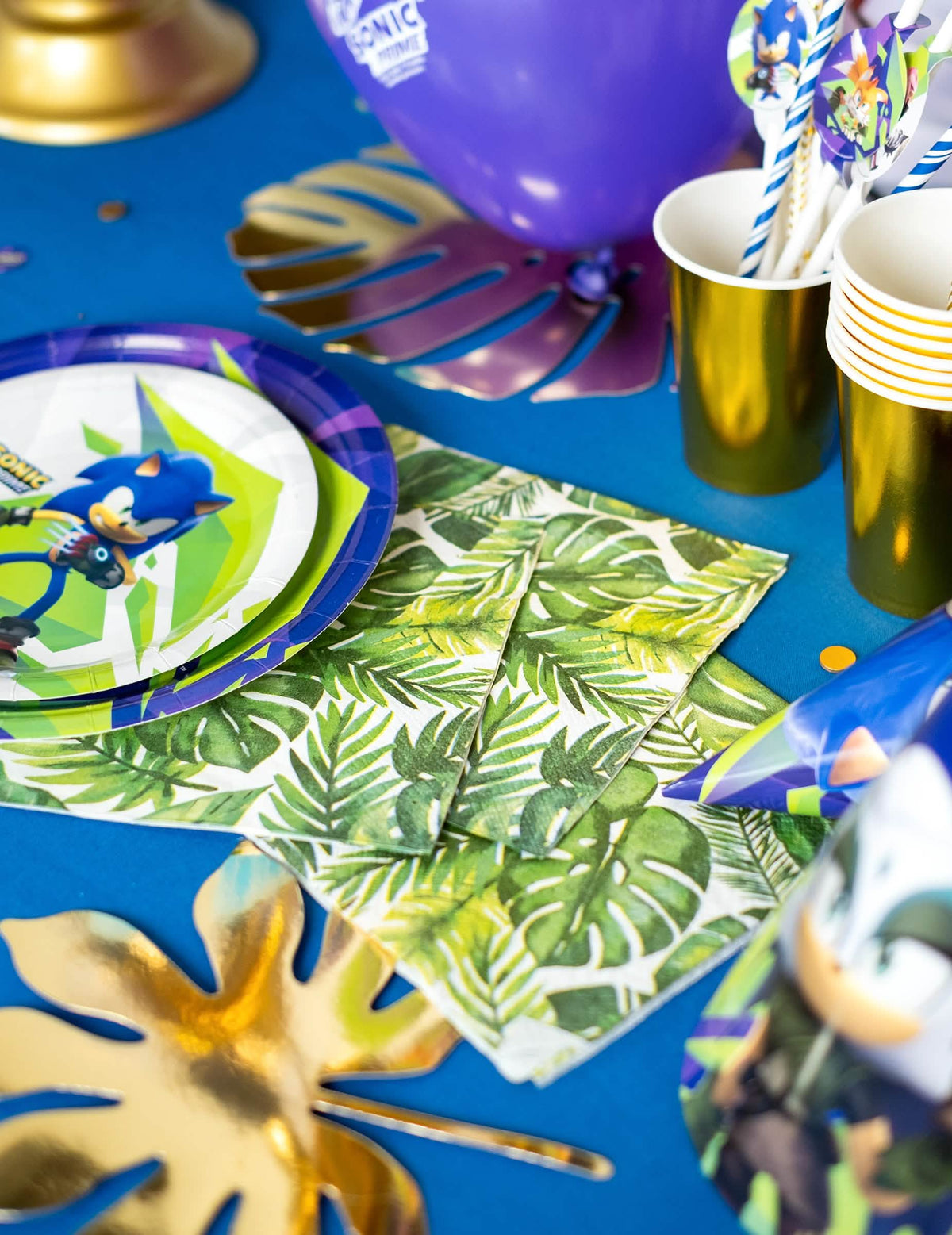 Подреждане на хартиени салфетки Palm Tropical Luau