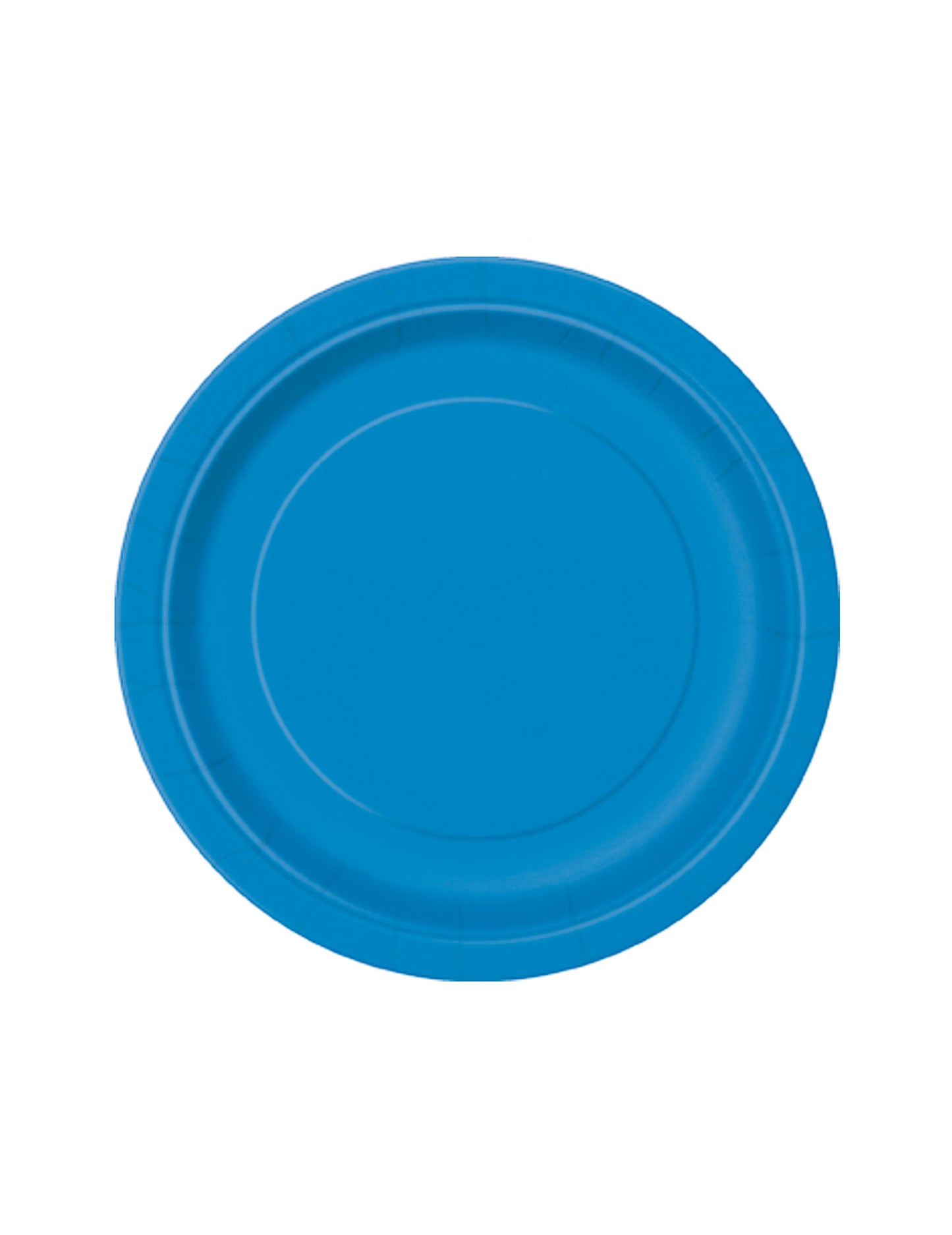 20 малки сини кръгли картонени чинии 17 cm за десерт