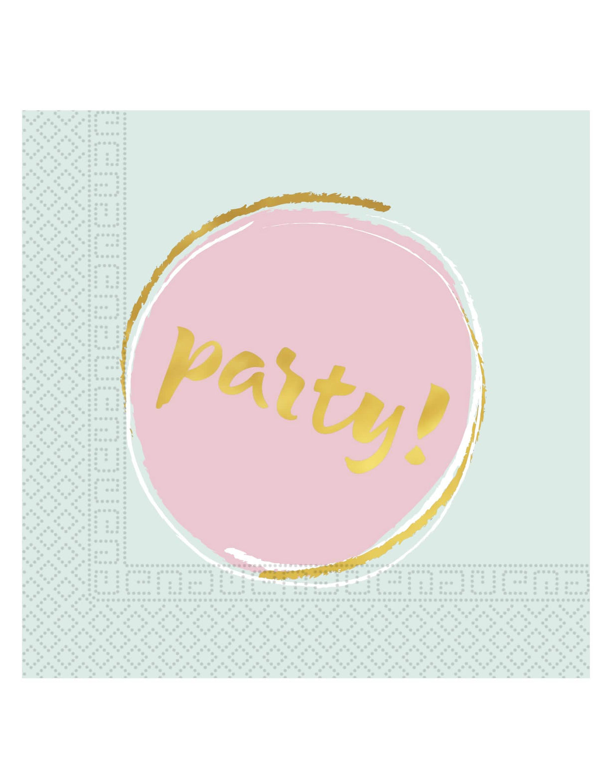хартиени салфетки Elegant Party за парти син и розов пастел с златен текст