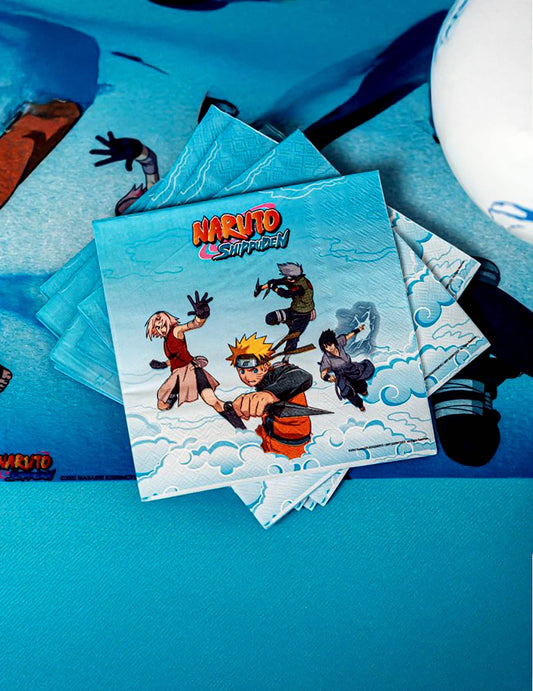 20 хартиени салфетки Naruto Shippuden™ 33 x 33 cm
