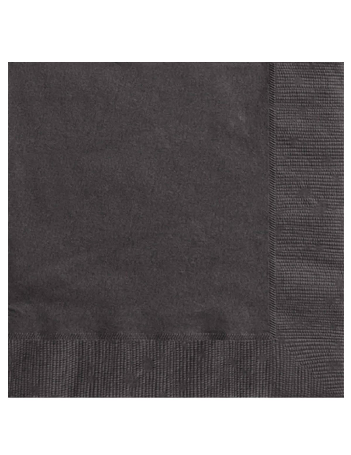 20 serviettes en papier noires