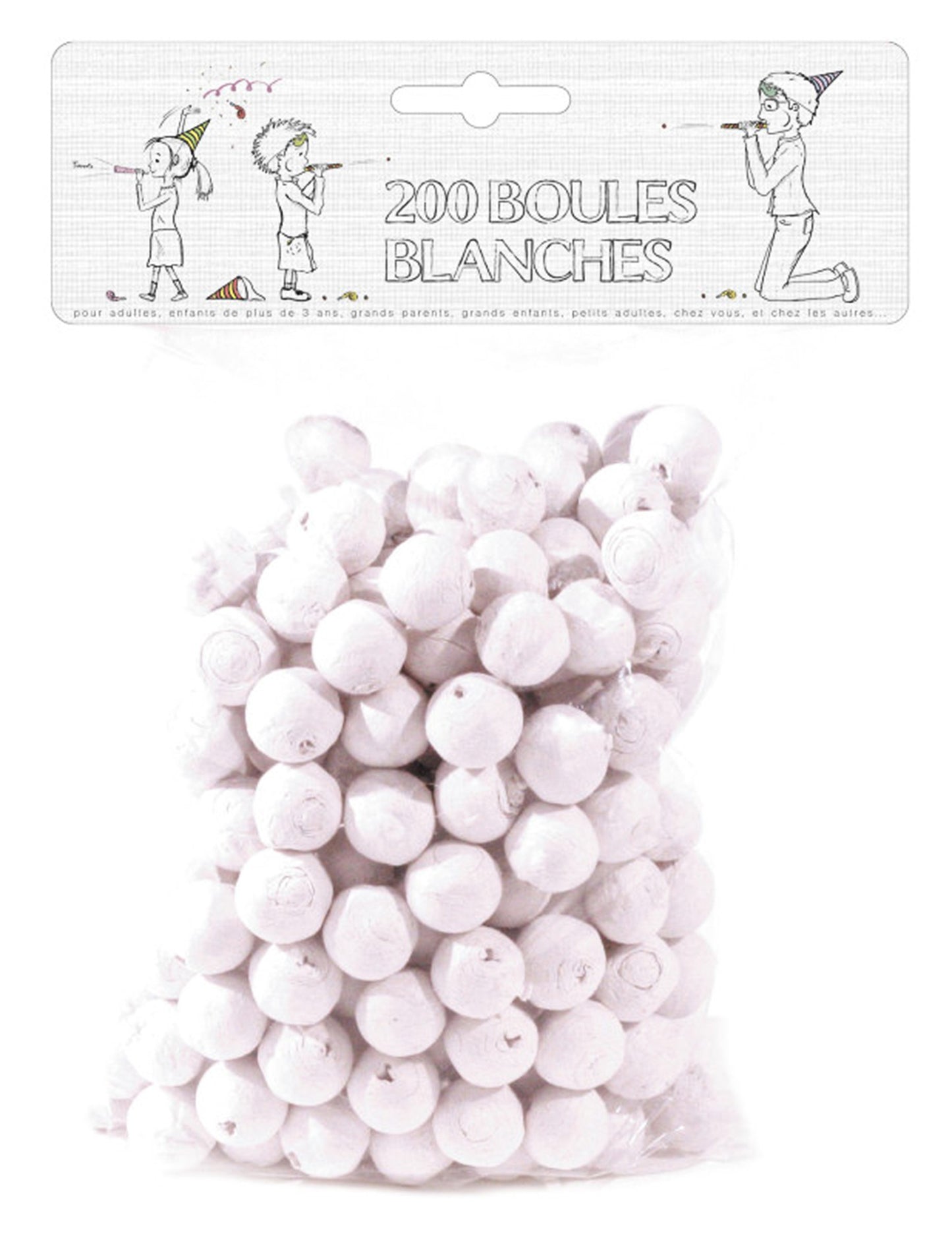 200 boules pour sarbacane pour adultes et enfants blanches