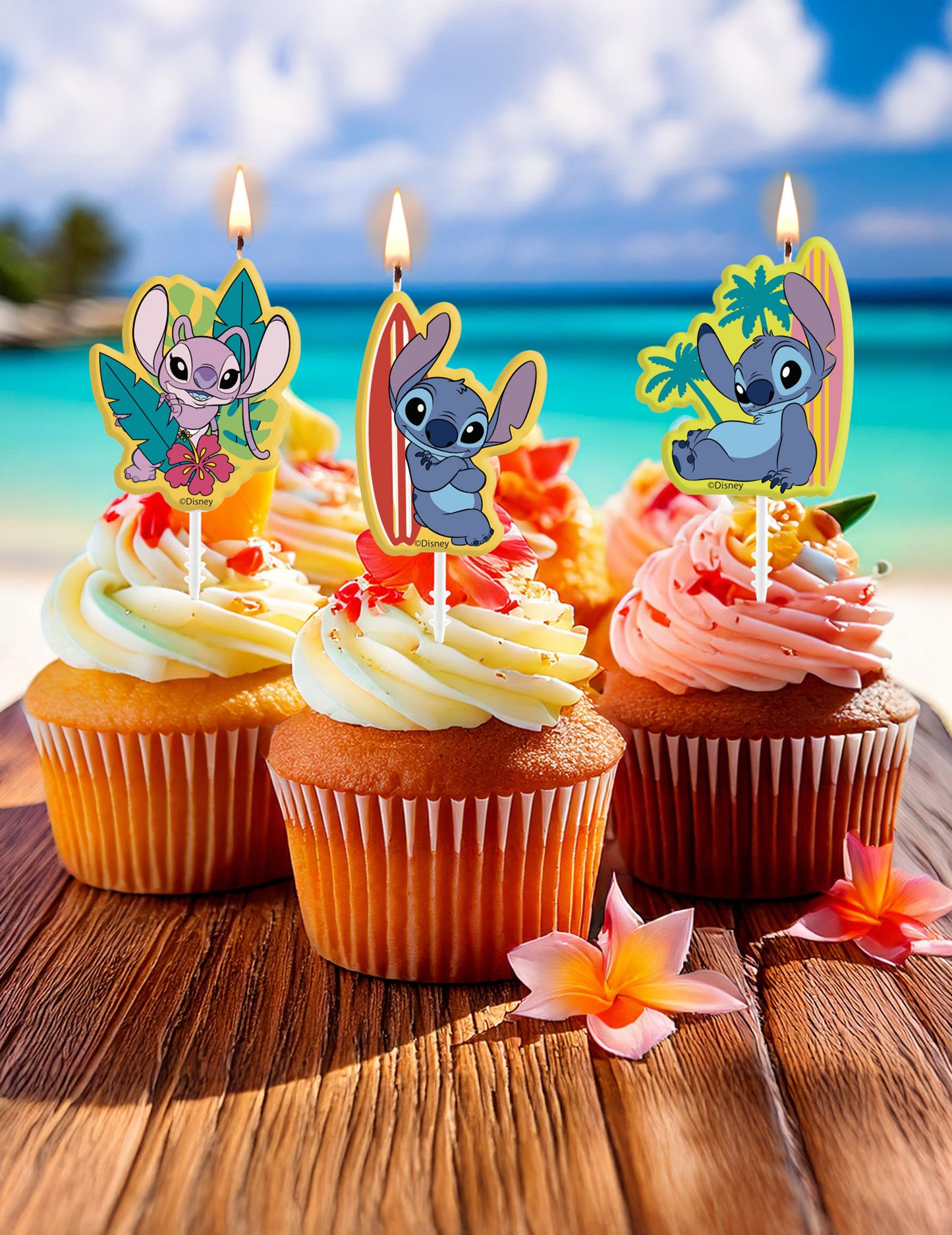 4 Stitch8.5 Свещи за рожден ден cm