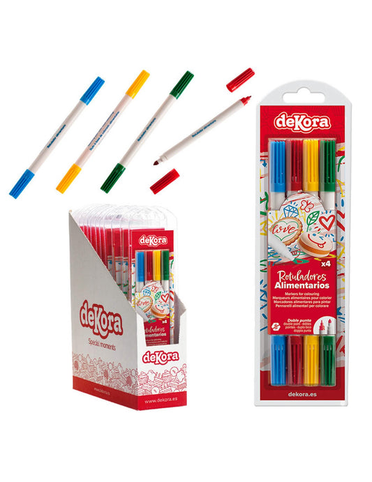 4 различни цветни ядливи маркера за печене
