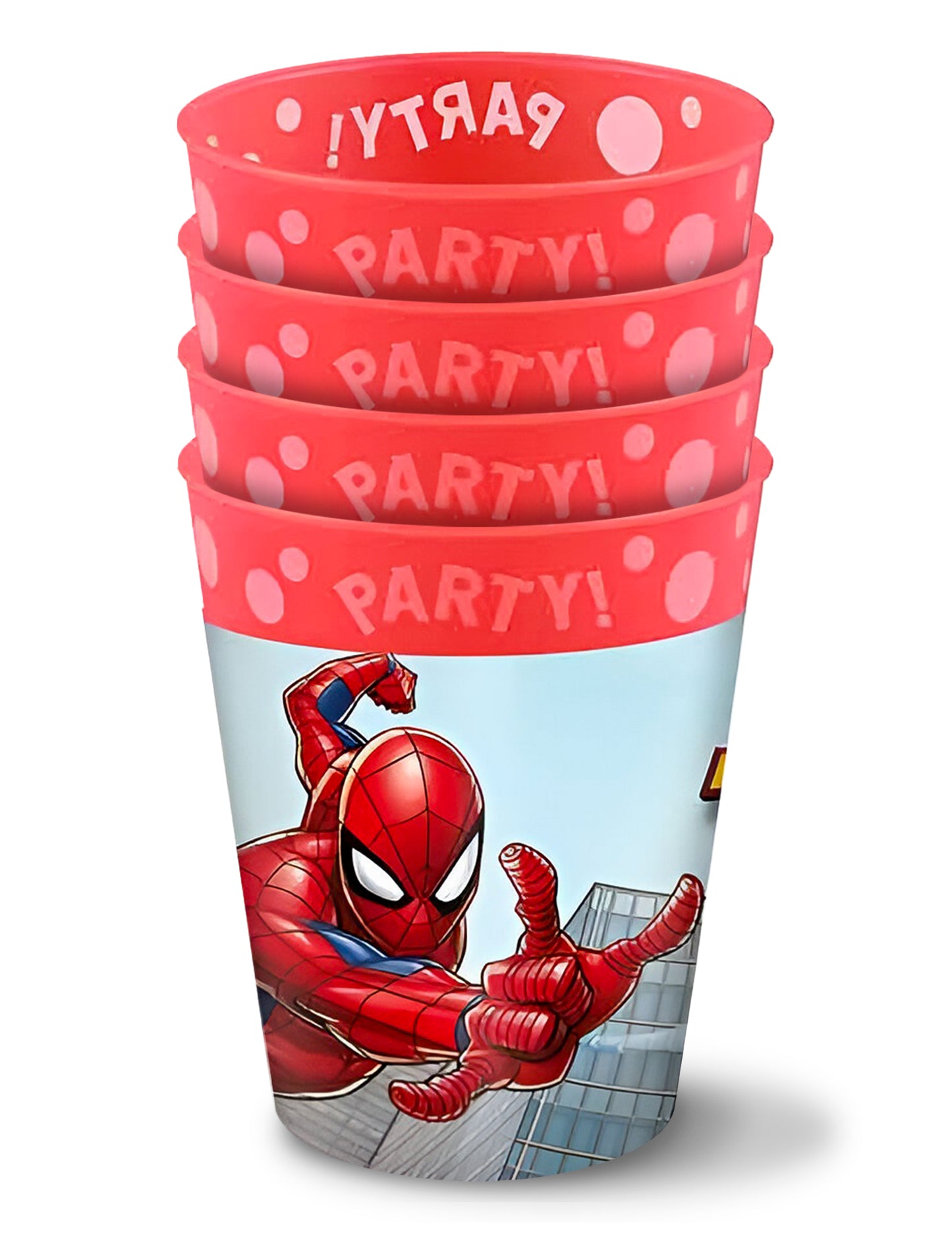 4 чаши за многократна употреба на Spiderman 250ml