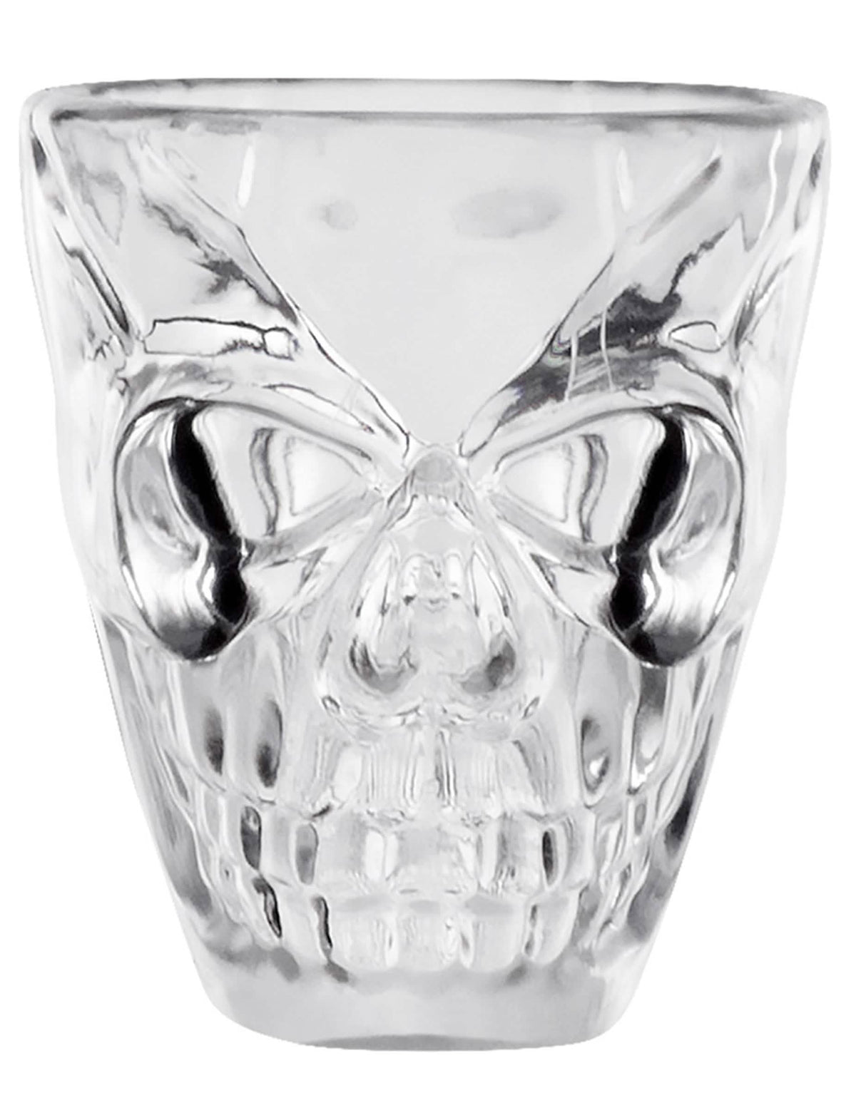 Gros plan du verre à shot tête de mort