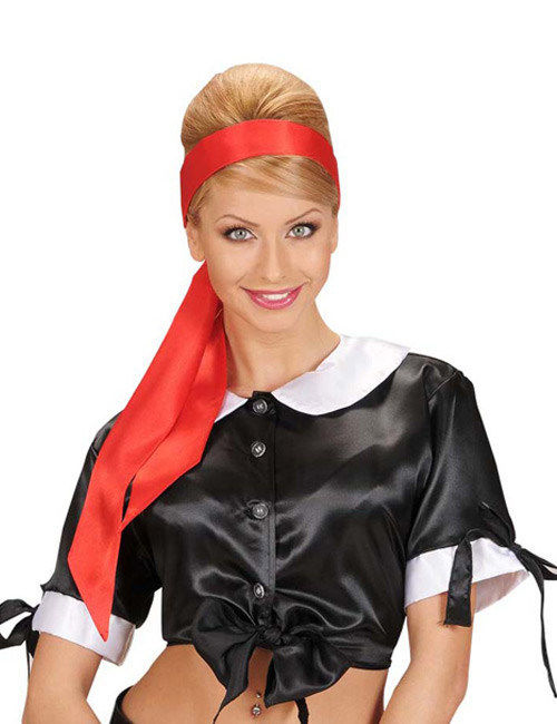 Tour de tête satiné pour femme rouge