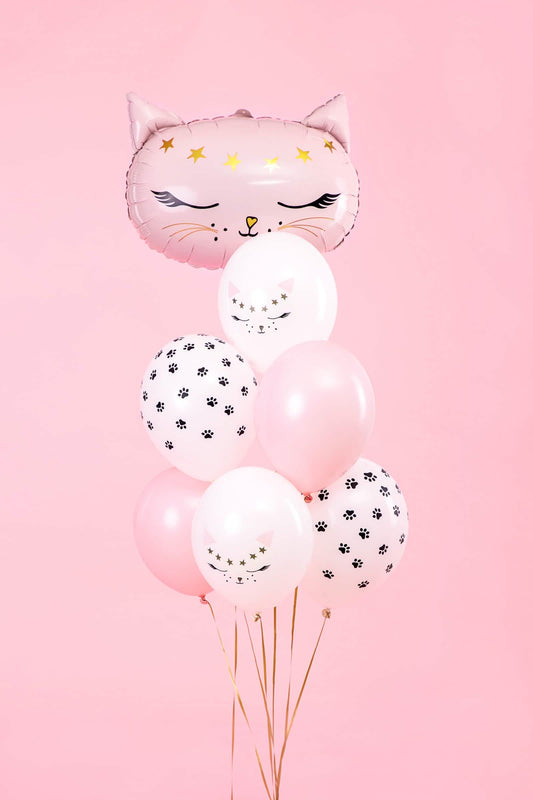 Vue d'ensemble du bouquet des ballons en latex chats pour décoration