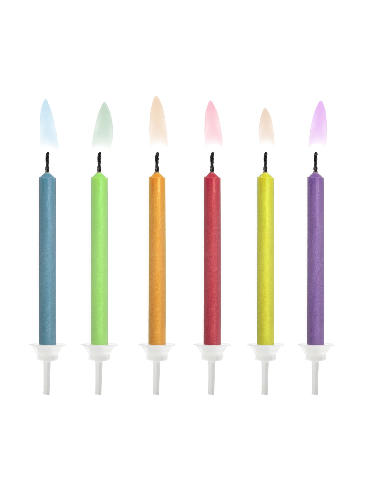 6 свещи за рожден ден оцветени 6 см 6 см