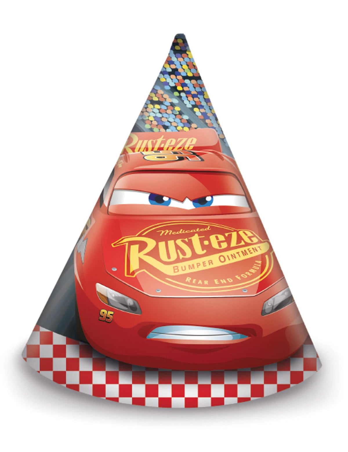 Парти шапка Cars 3 за дете червена с Flash McQueen