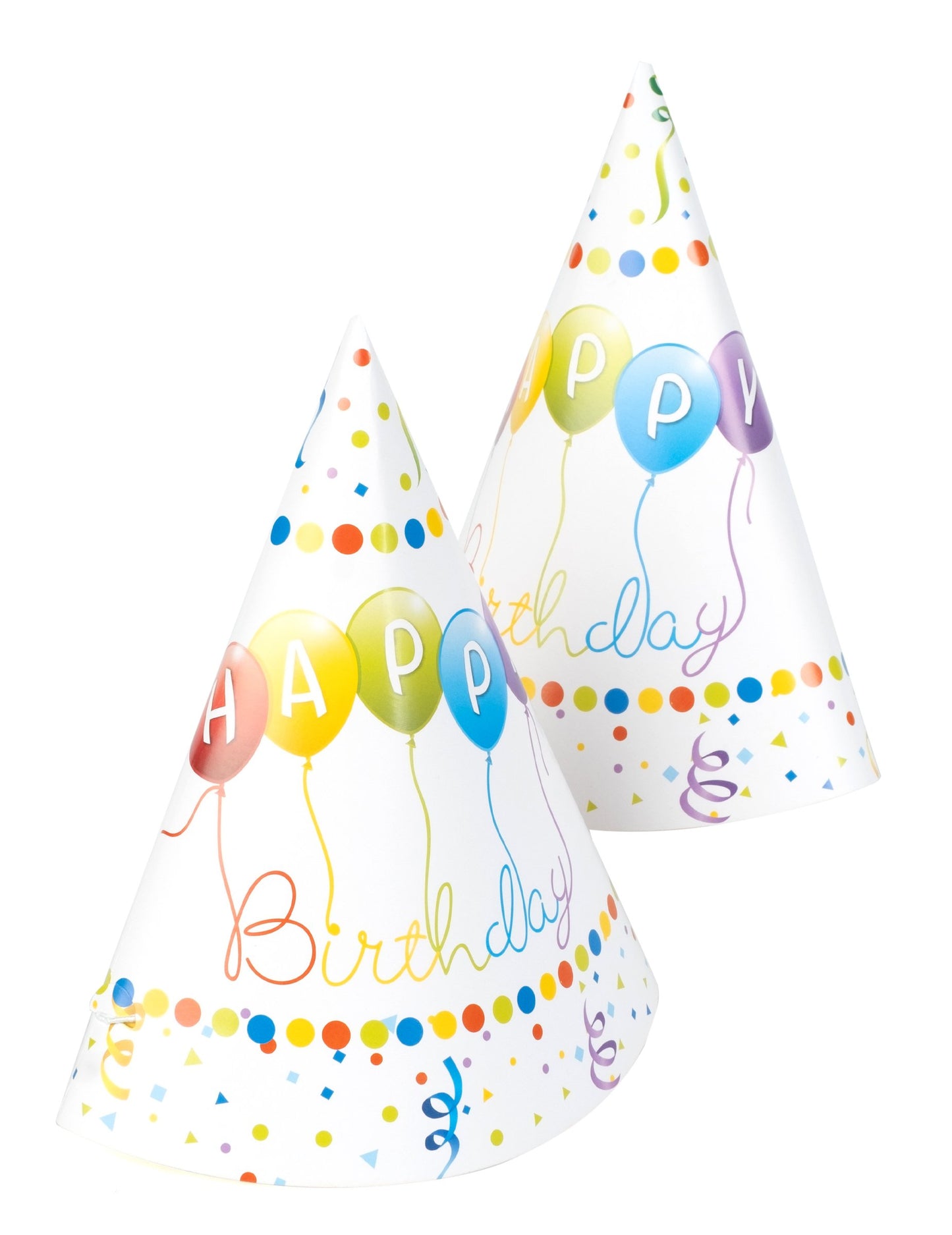 6 картонени шапки за рожден ден с ластик