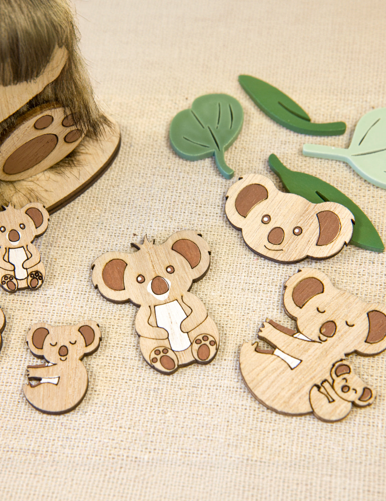 6 дървени конфети от Koala 3,5 cm