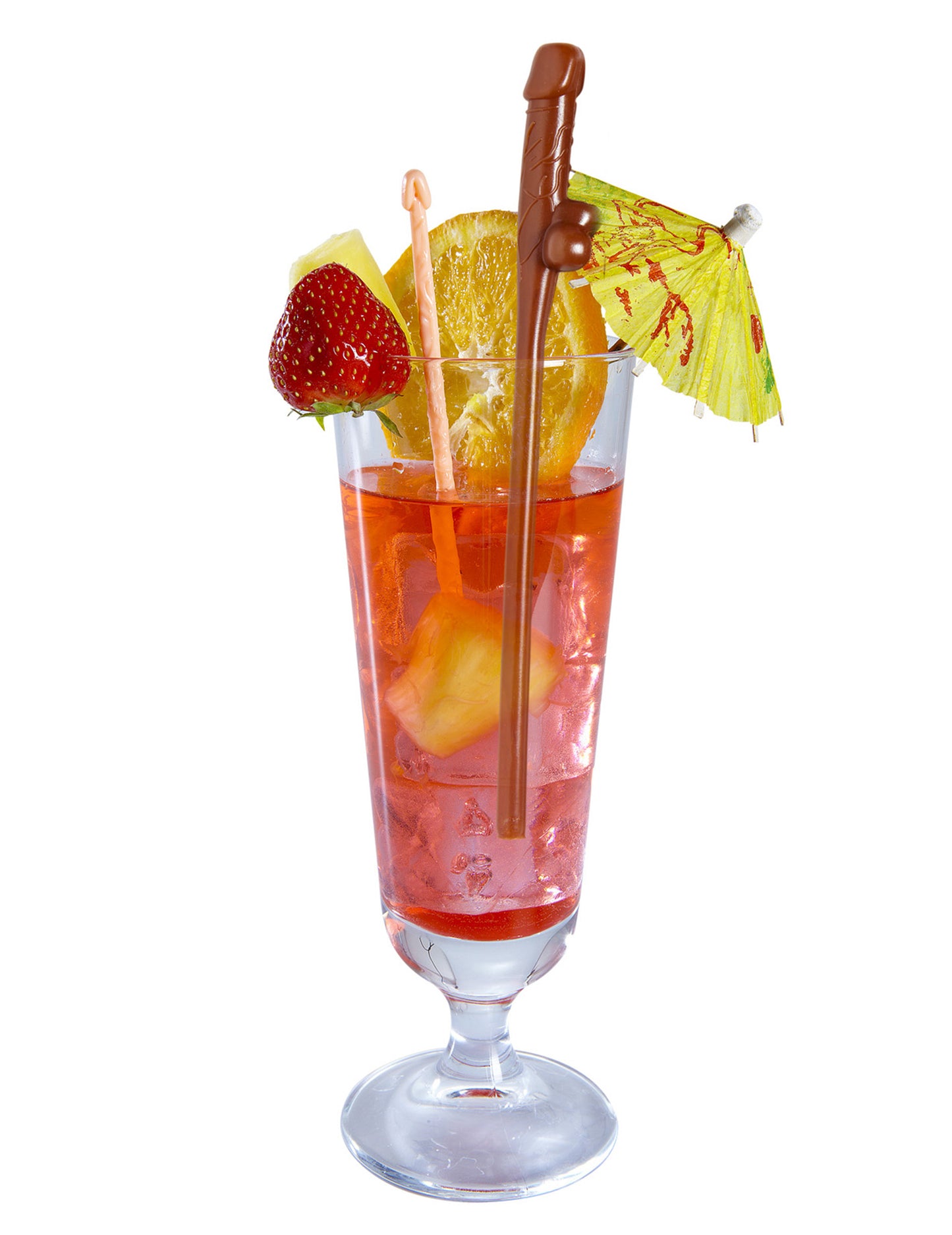 6 палави кафяви сламки