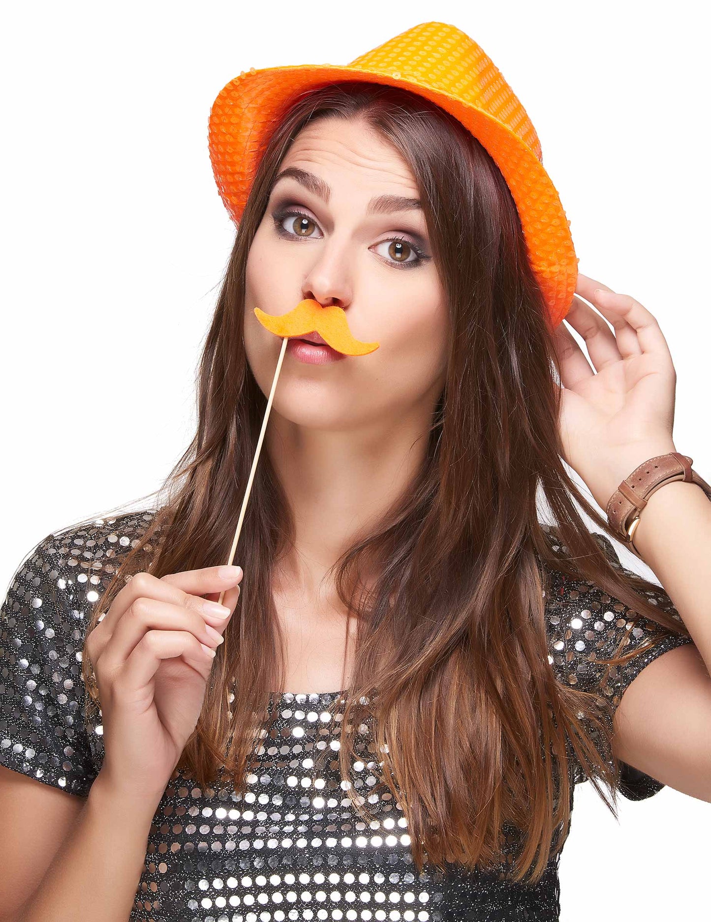 6 броя флуоресцентни мустаци