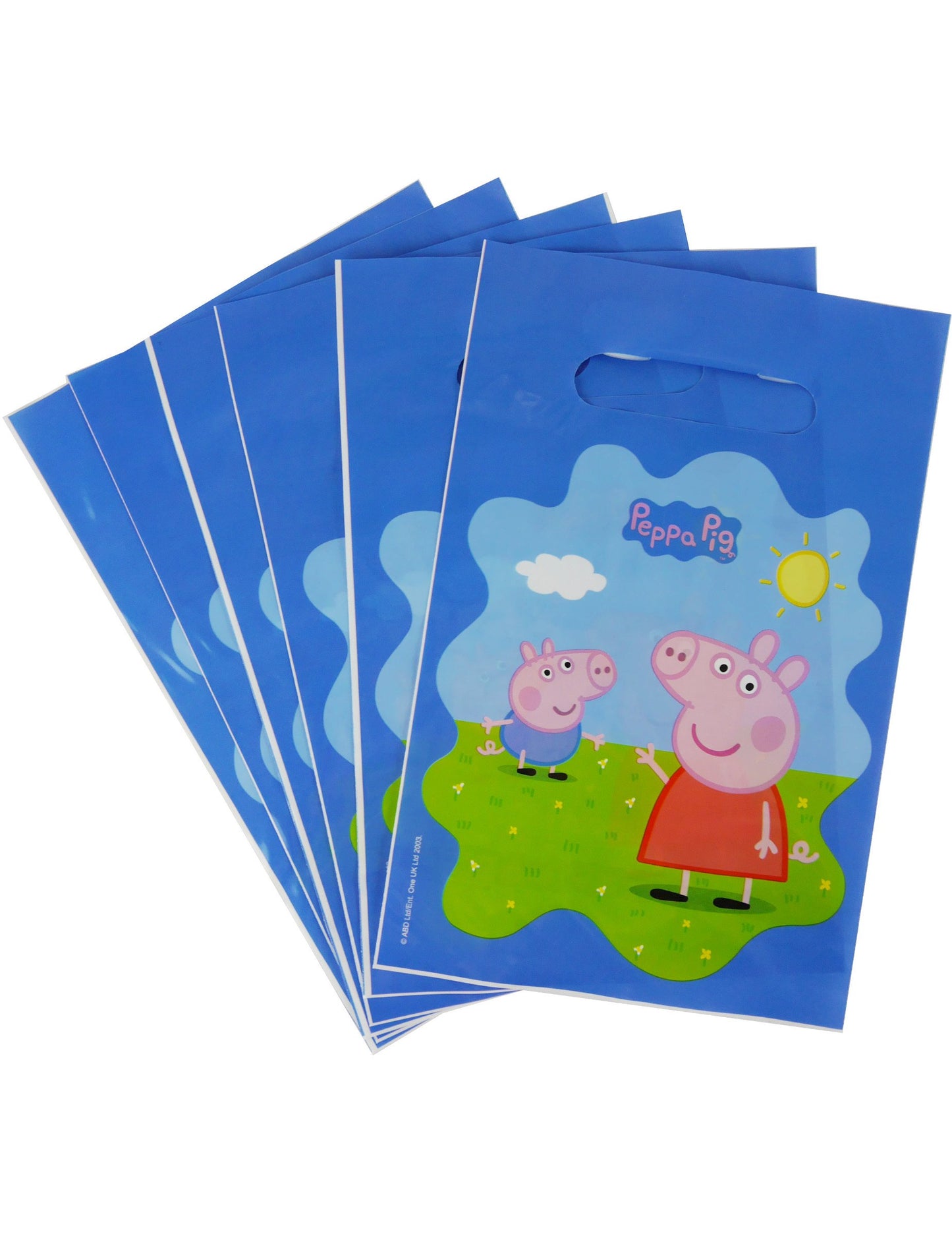 6 Peppa Pig 22.5 x 15 Пластмасови торбички за подаръци cm