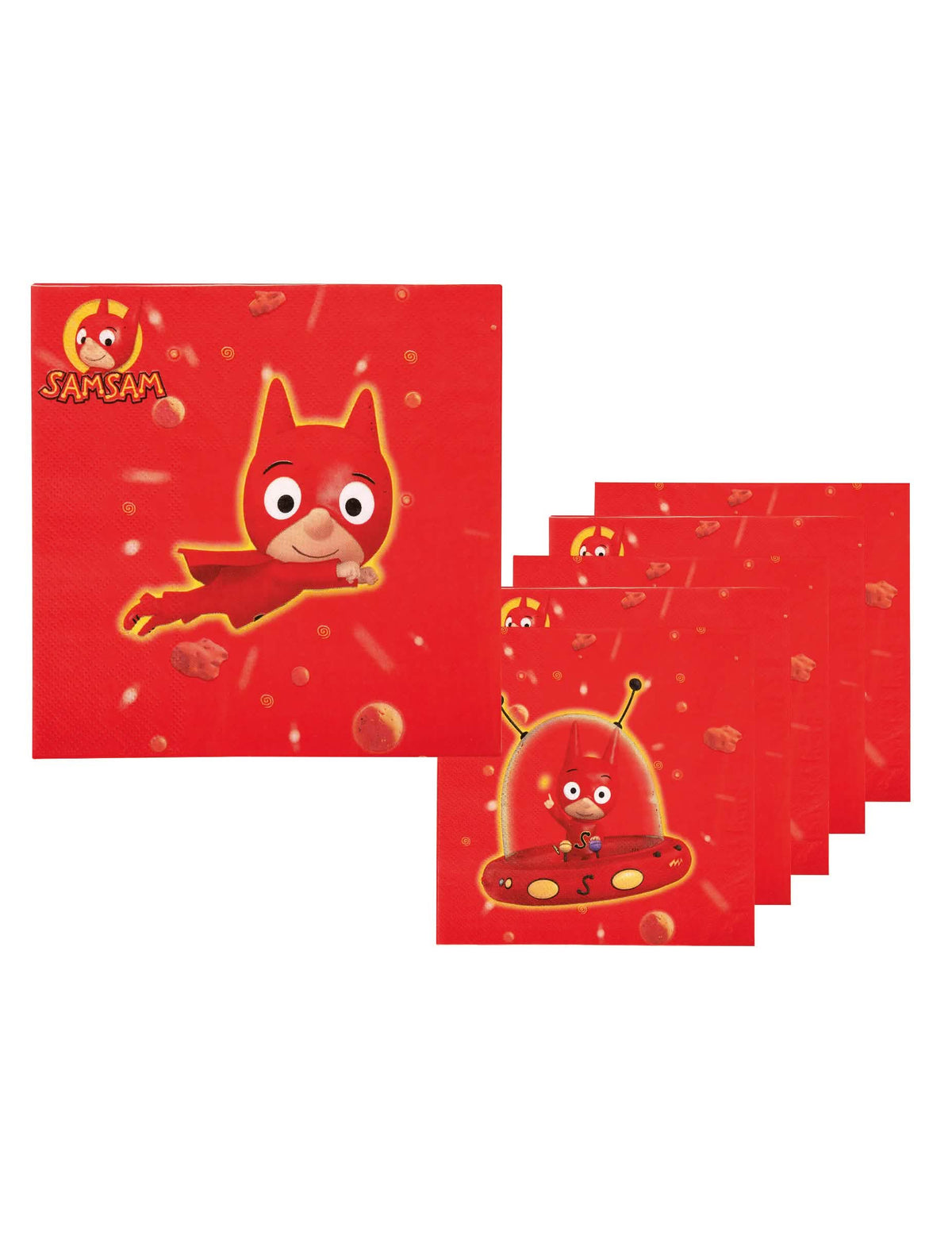 Serviettes en papier SamSam pour enfant rouge