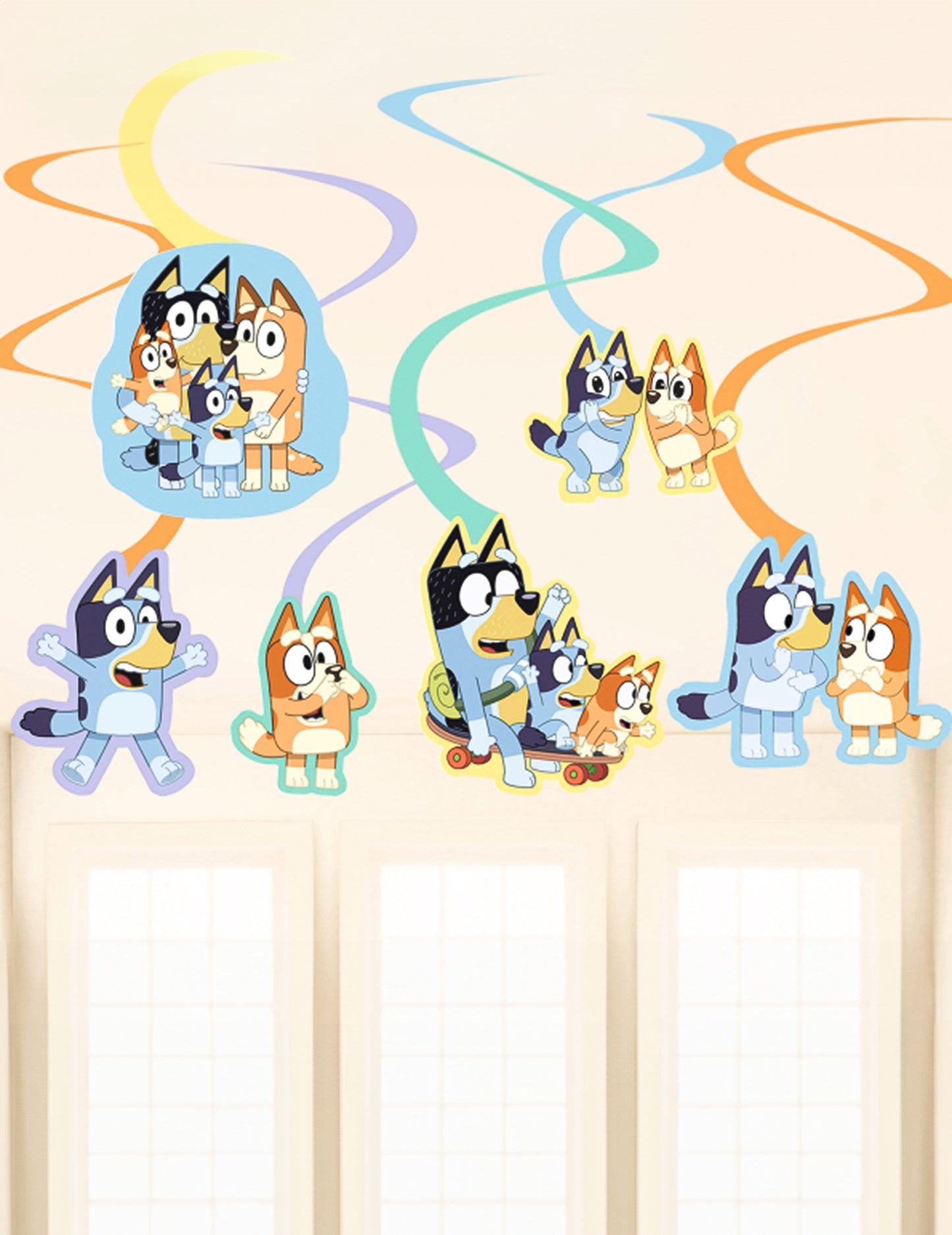 6 висящи лампи Bluey™ Spiral