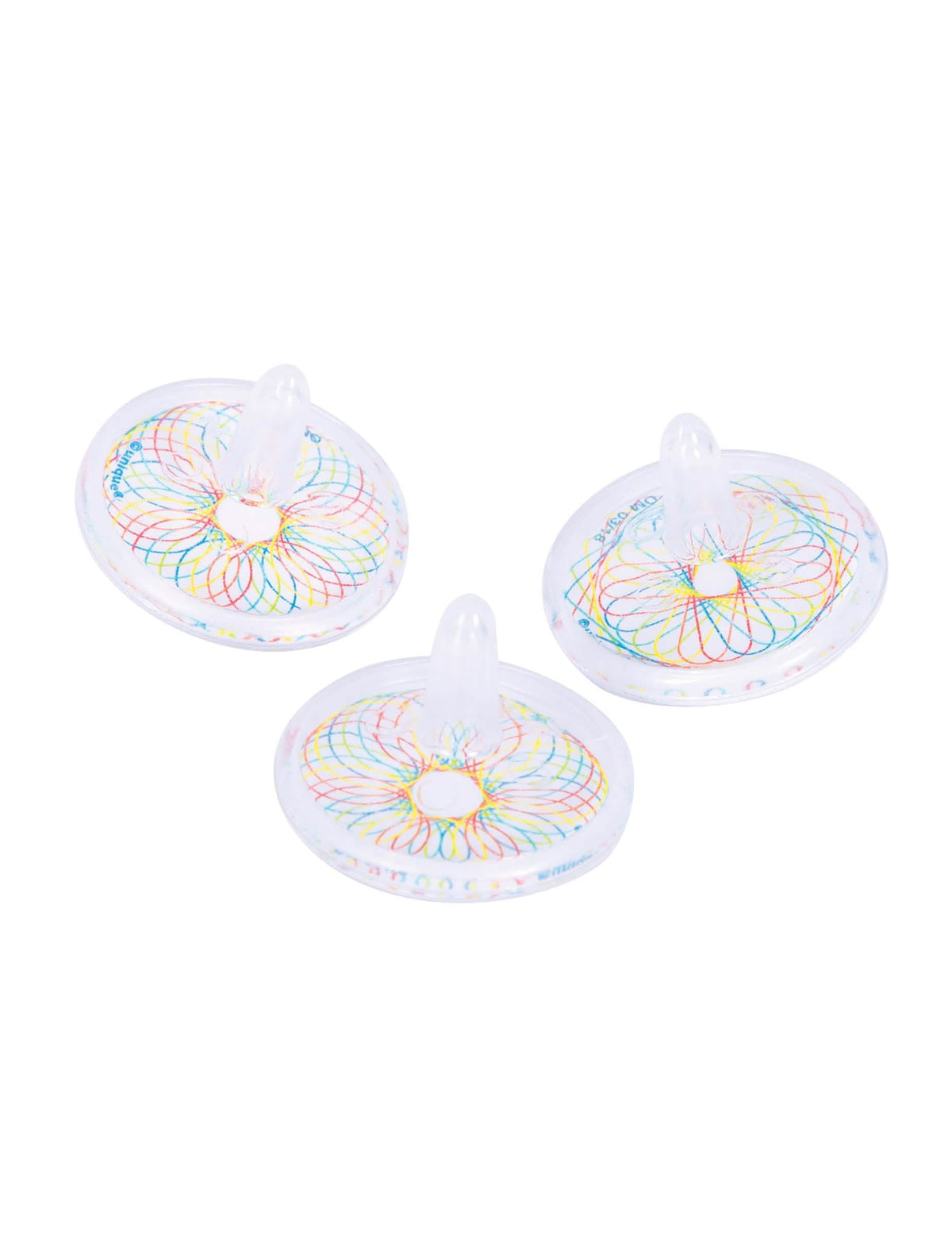 Accessoires piñata toupies spirales pour enfant blanches phosphorescentes
