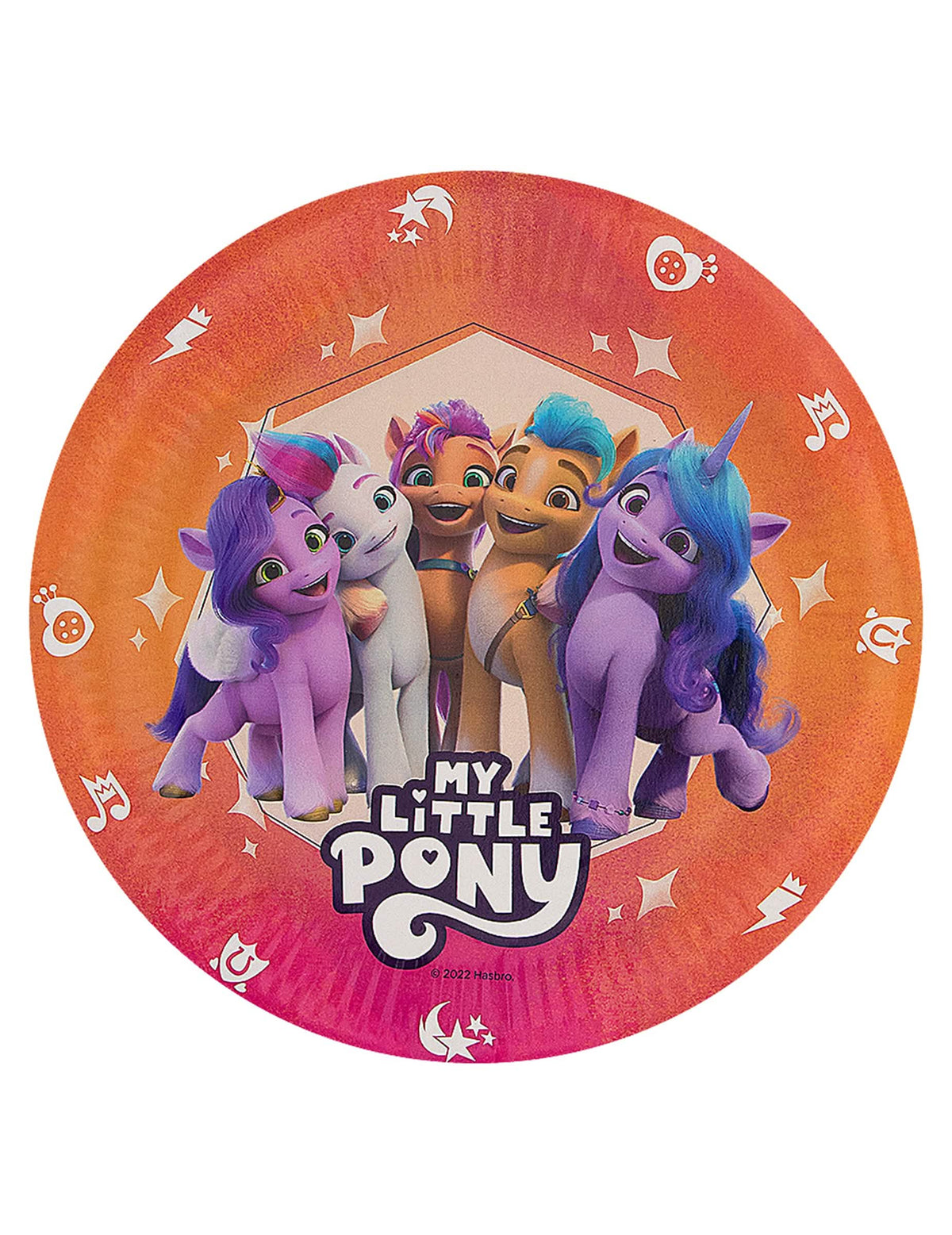 8 assiettes My Little Pony pour enfant orange et rose avec personnages