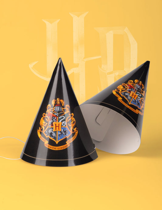 Vue de face et de l'intérieur des chapeaux de fête Harry Potter