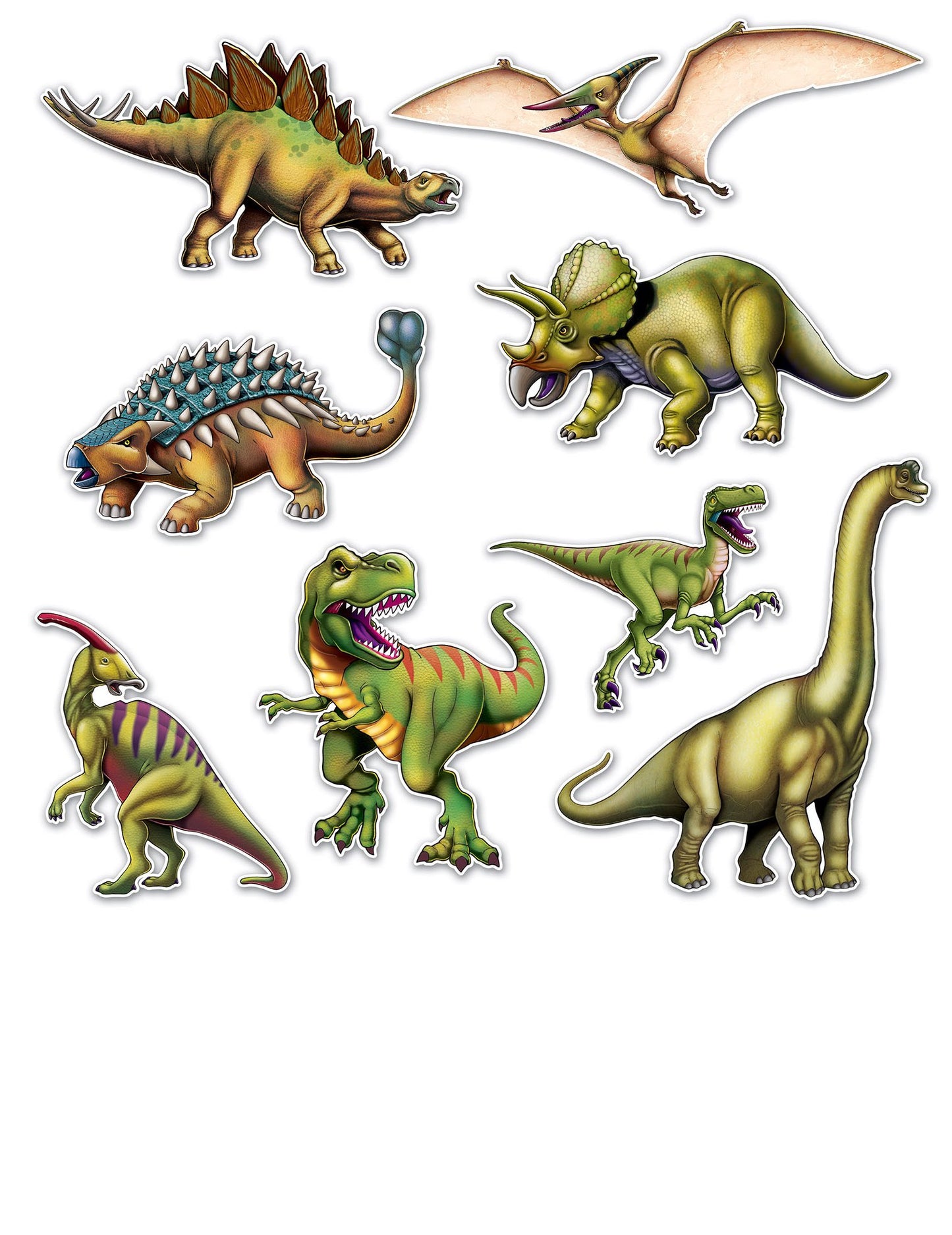 8 Cartons Dinosaurs Cuts