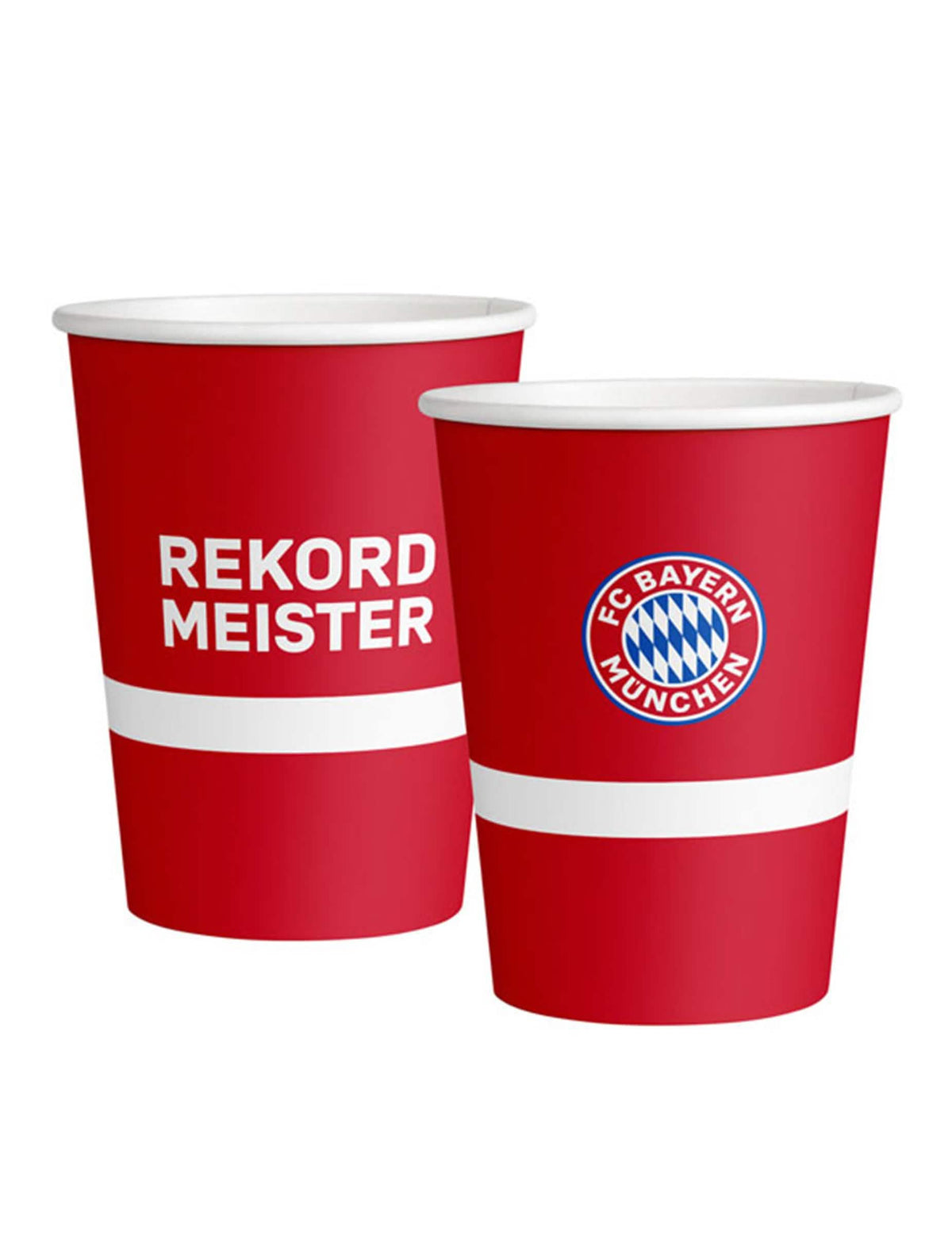 Картонени чаши FC Bayern Munich за червено-бели фенове Rekordmeister