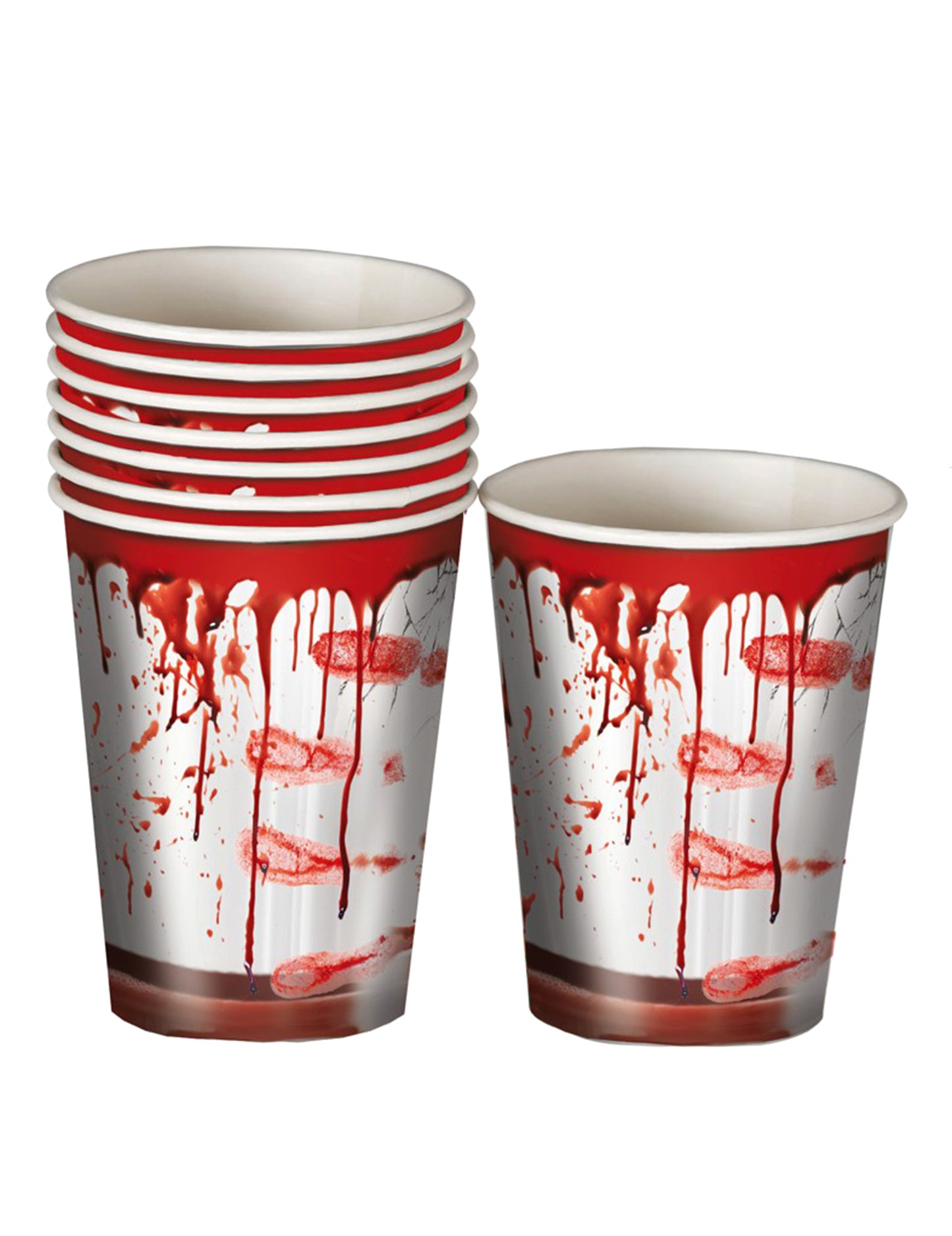 6 кървави картонени чаши за Хелоуин 240 мл