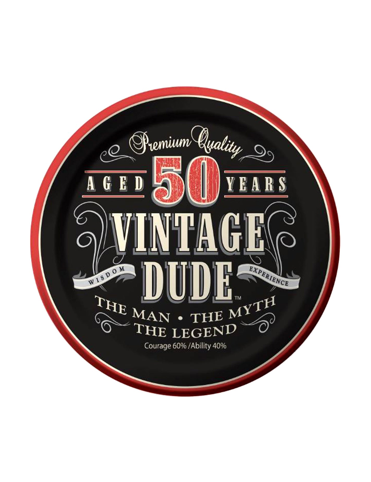 8 малки реколта картонени плочи за рожден ден 50 години 18 см