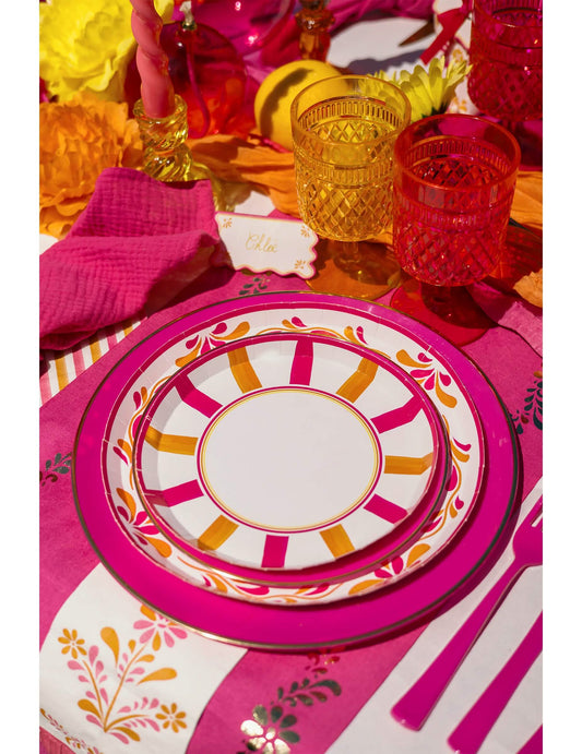 8 малки картонени чинии Pink Limonade 18 см
