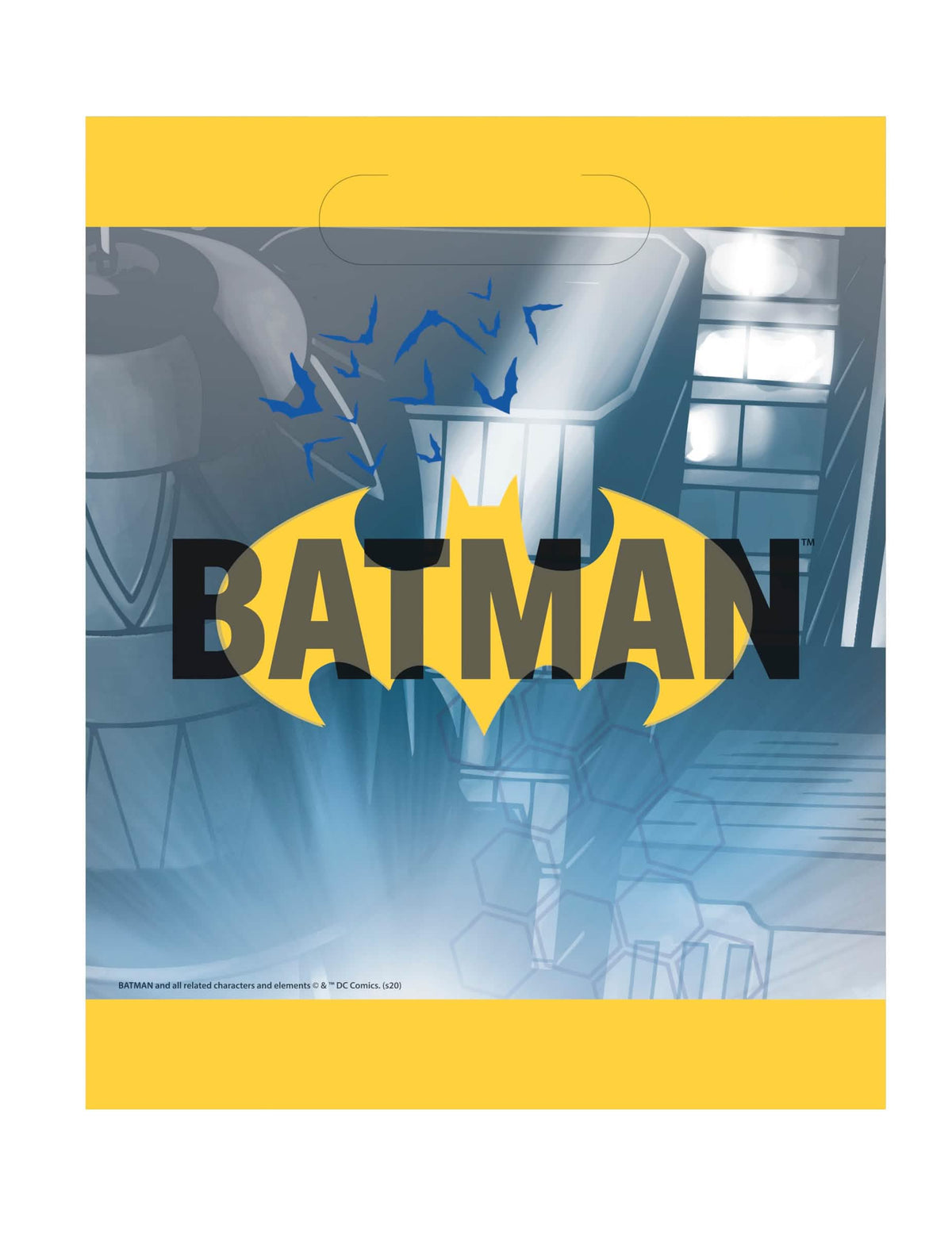 Чанти за парти Batman за дете жълт и син с лого