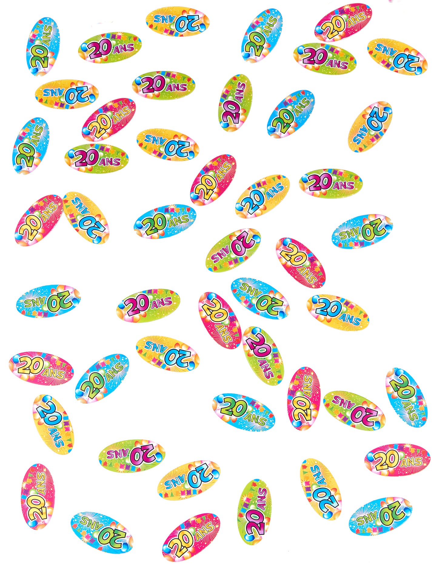 80 таблица Конфети 20 години Fiesta 4 x 2 cm