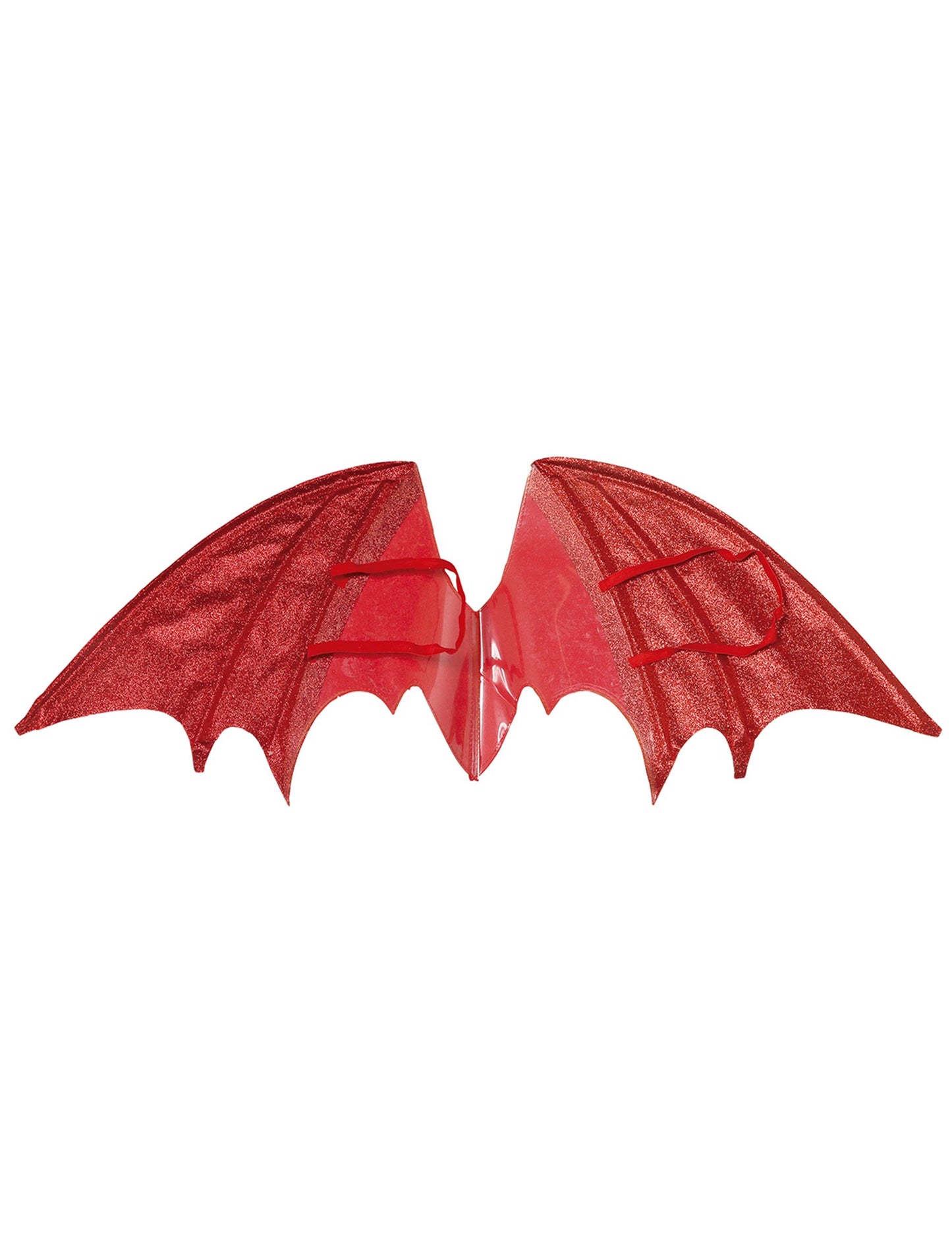 Détail du système d'attache des ailes de démon pour adulte