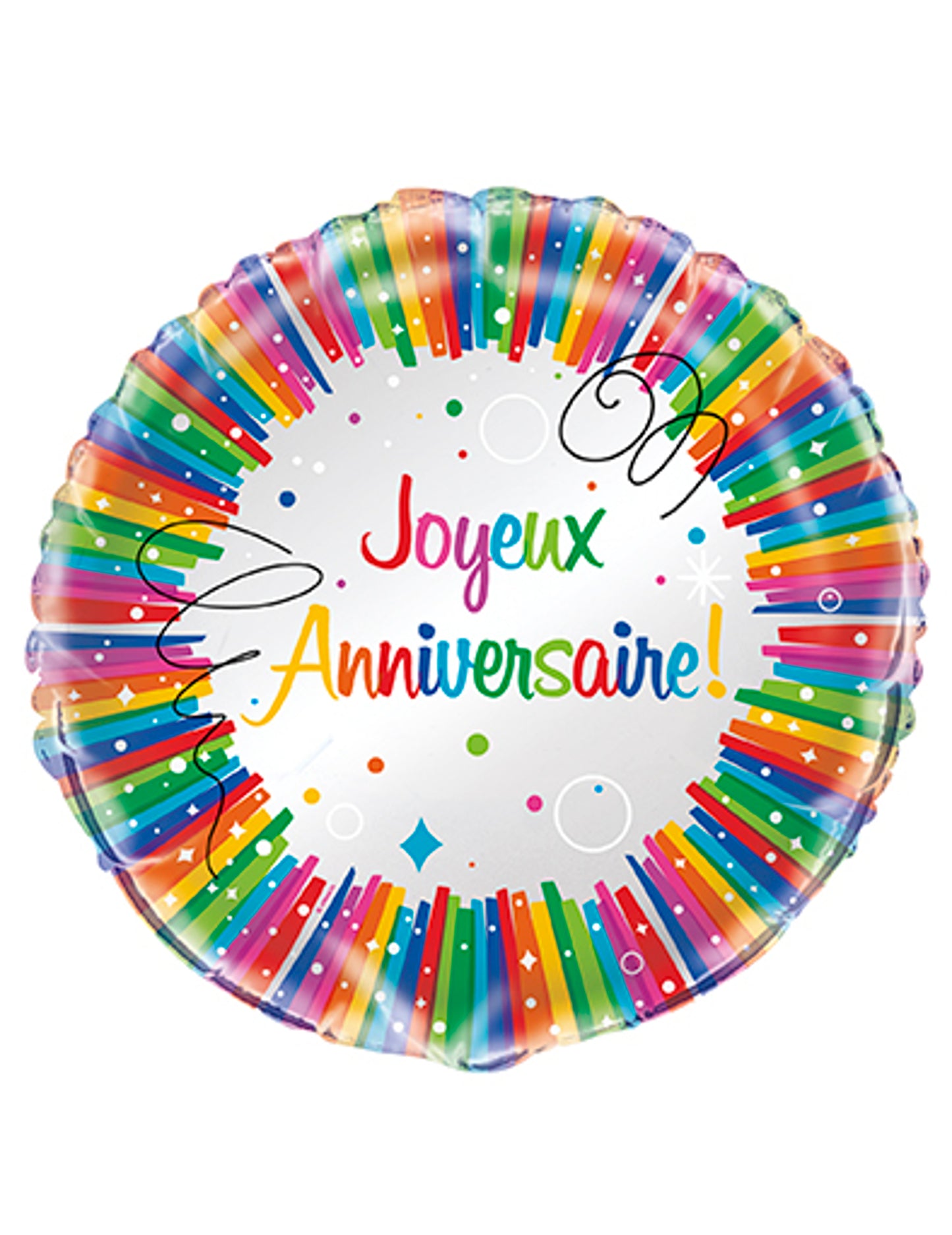 Многоцветен фолиен балон "Честит рожден ден" 45 броя cm надуваем