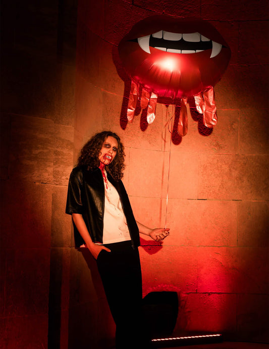 Ballon aluminium bouche de vampire 92 x 60 cm