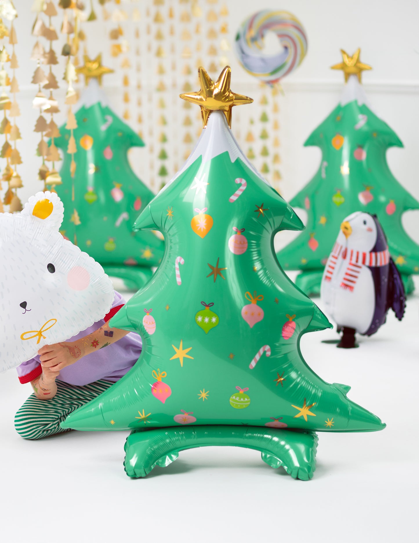 Гигантски алуминиев коледно дърво алуминий 78 x 94 cm