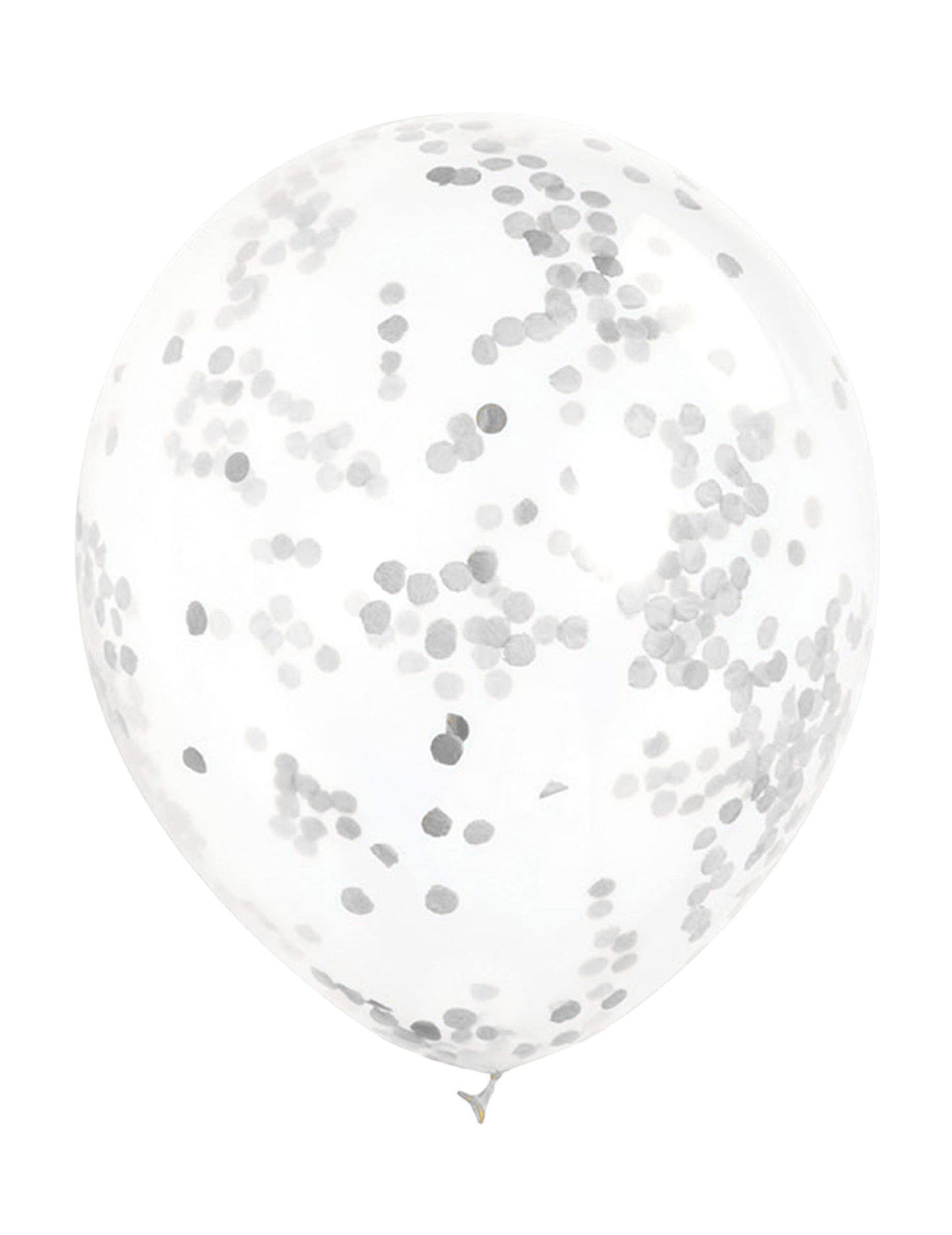 Ballons en latex à confettis transparents et argentés