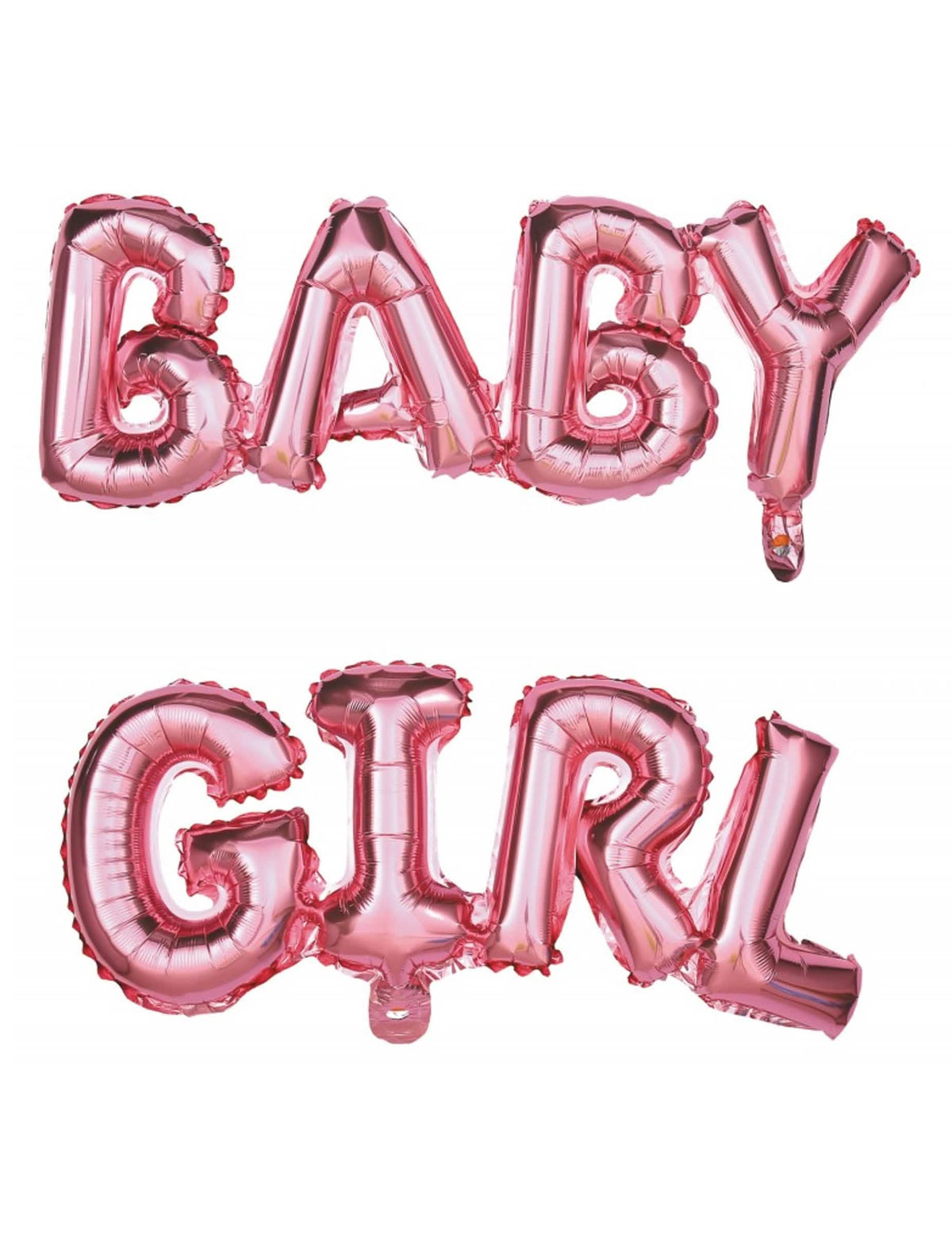 балони от алуминий с букви Baby Girl за baby shower розов