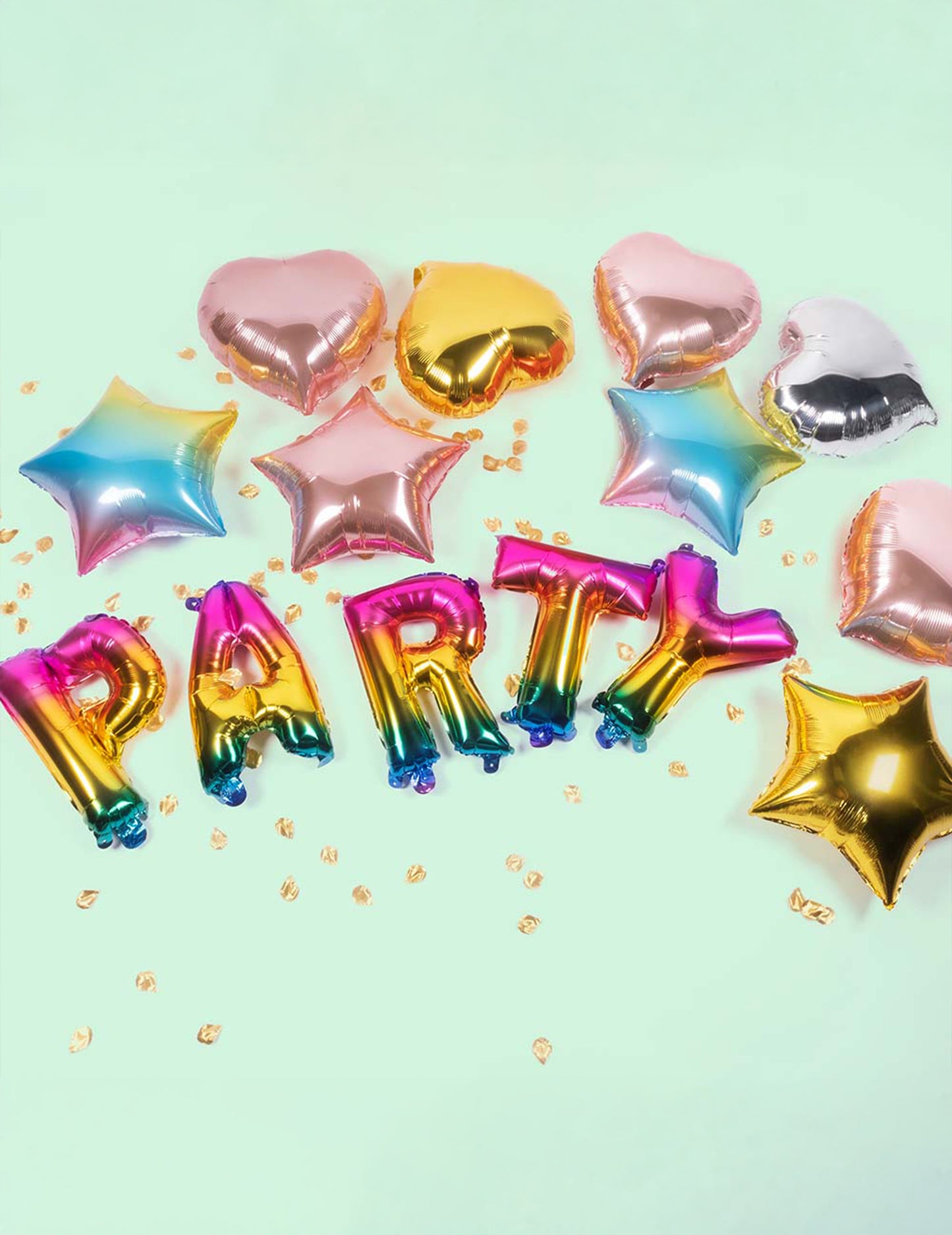 Алуминиеви балони писма парти дъга 3 m