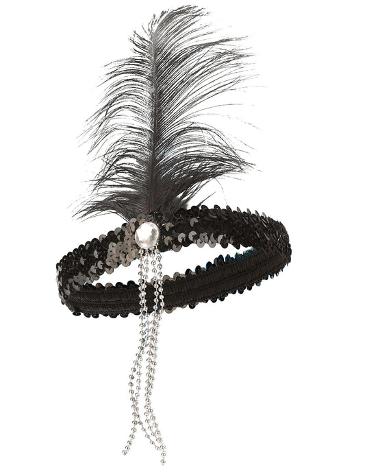 Bandeau charleston noir