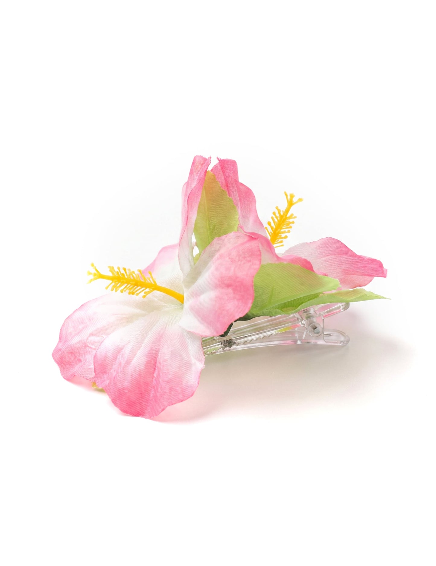 Barrette fleur rose Hawaï