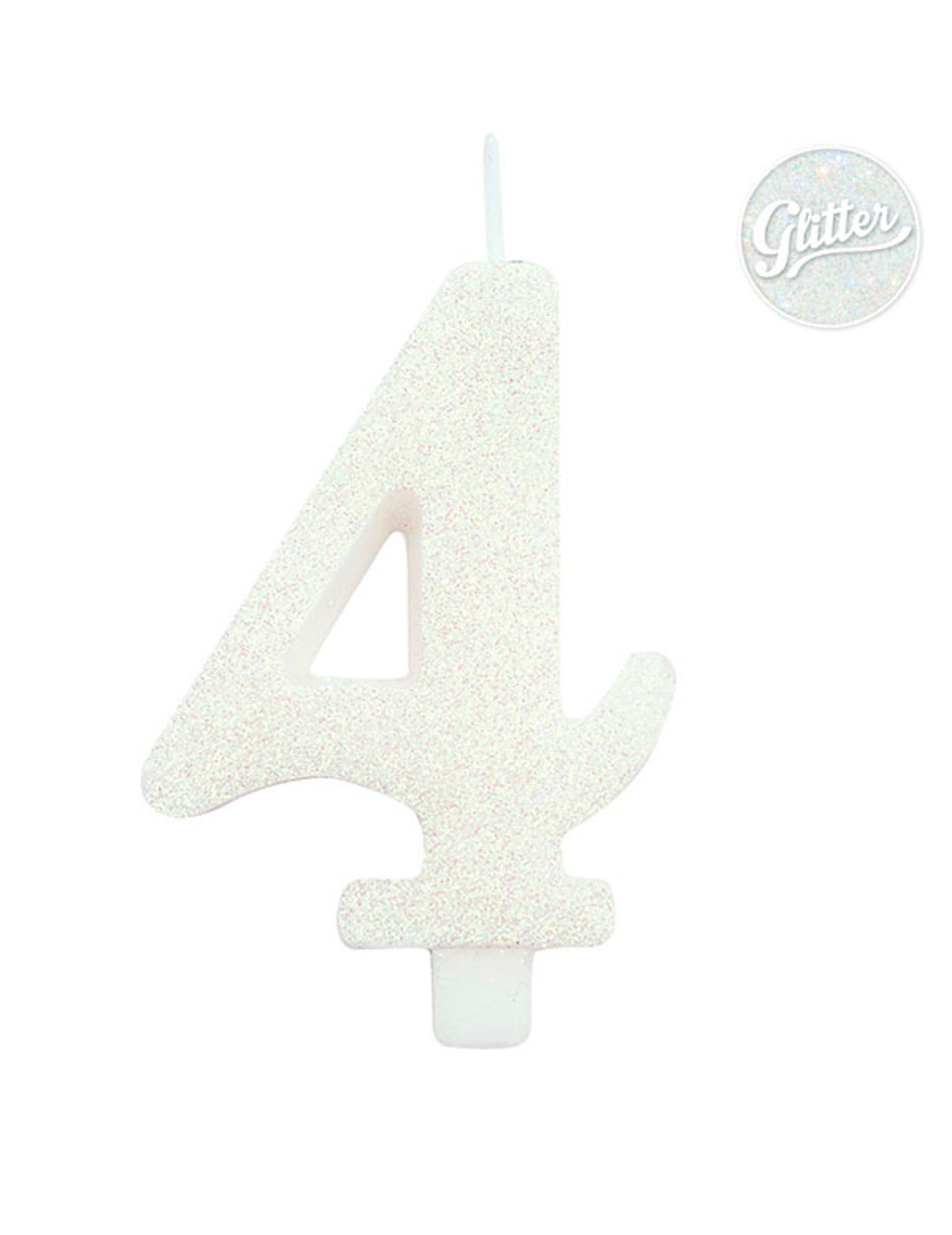 Свещена за рожден ден шпионира бяла фигура 9,5 см